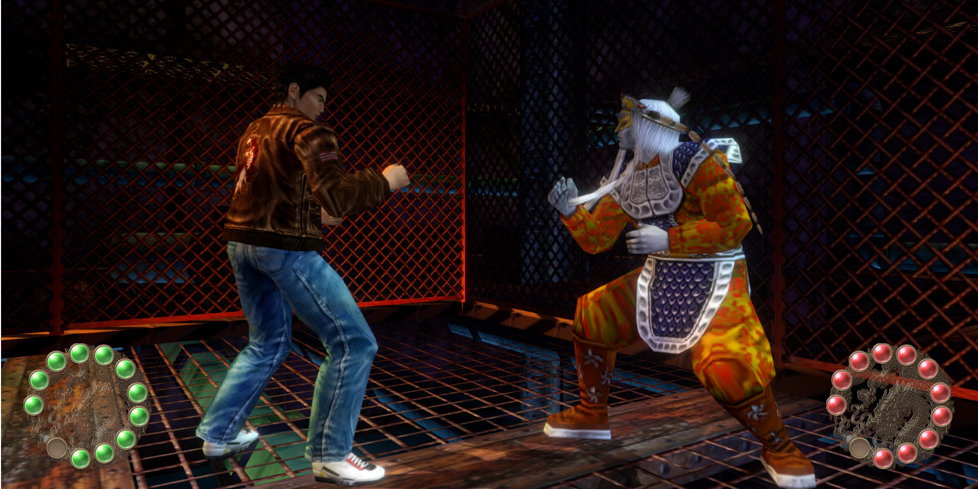 A gameplay image of fighting product Shenmue I & II