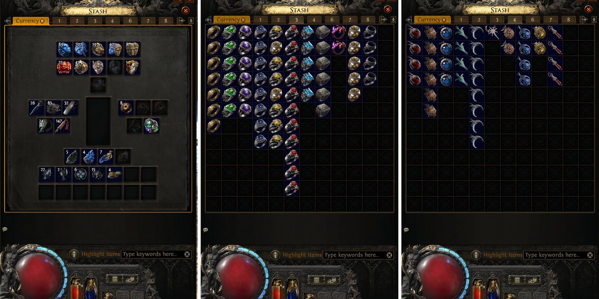 Path of Exile II Stash Tabs