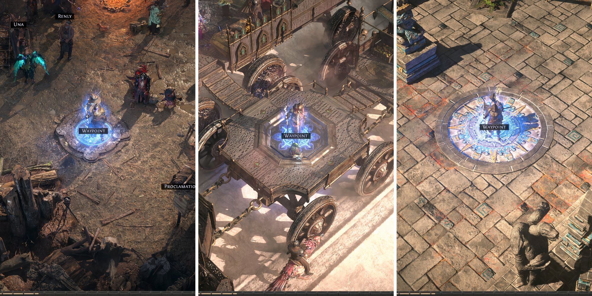 Path of Exile II Three Waypoints