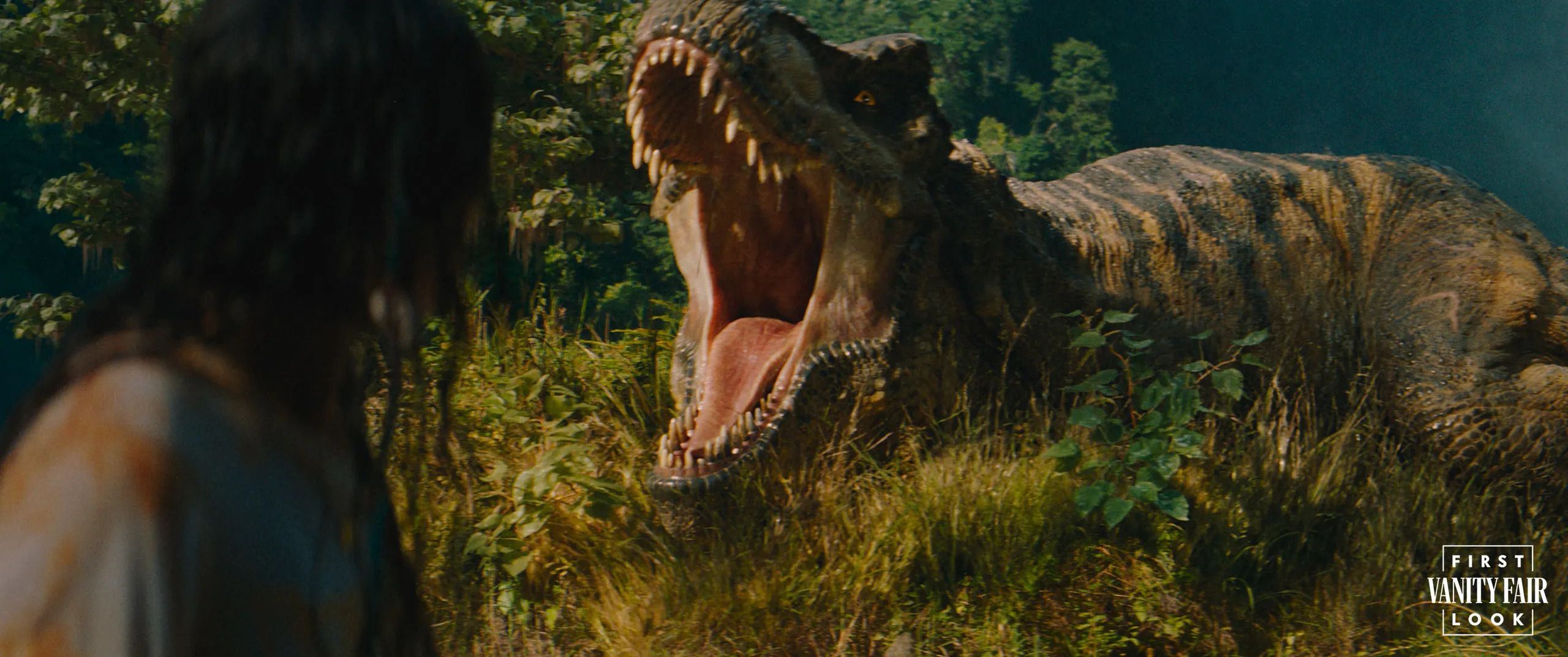 Shot of a T-Rex from Jurassic World Rebirth