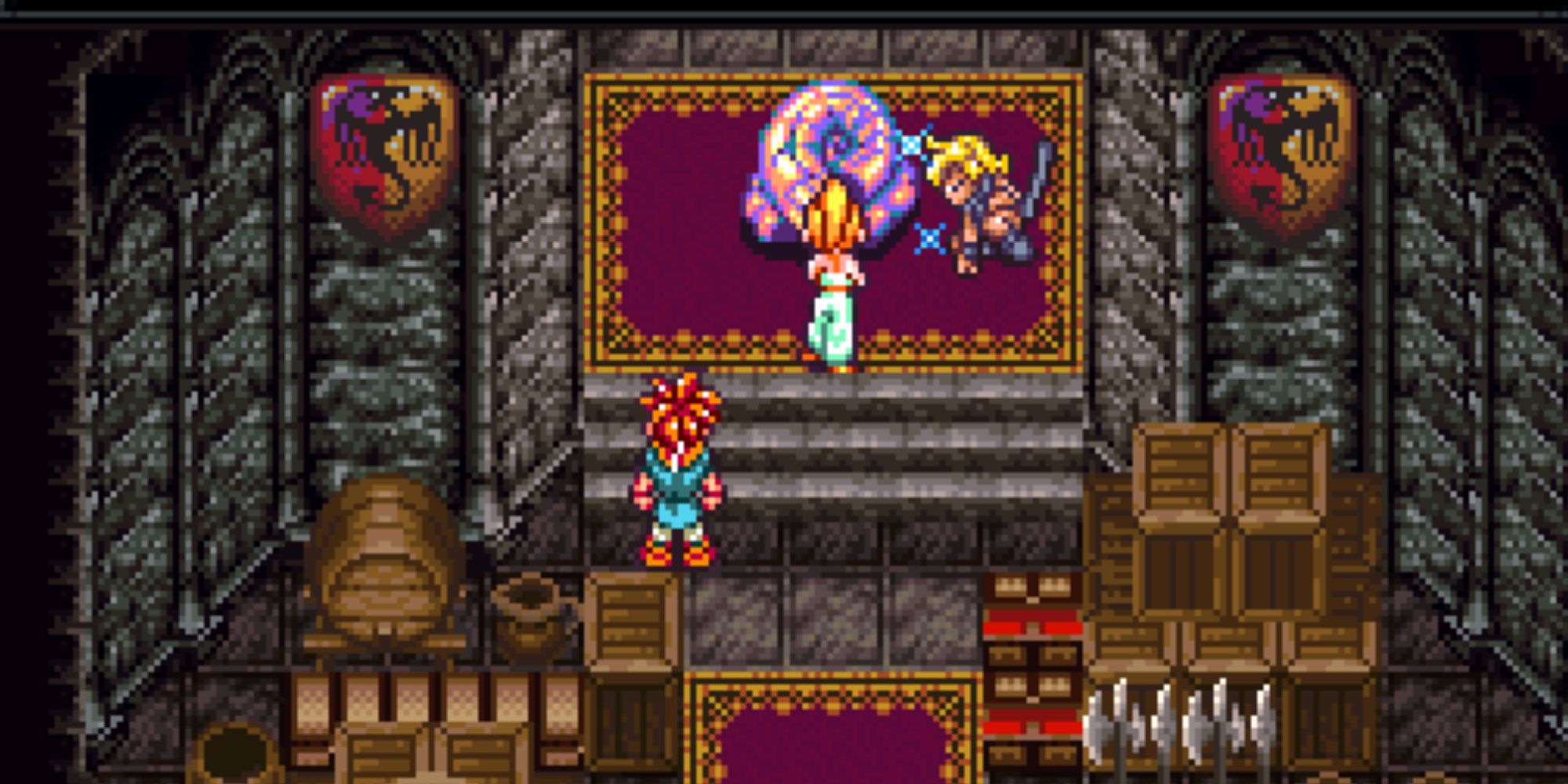 Reaching the Rainbow Shell at the end of the sidequest in Chrono Trigger.