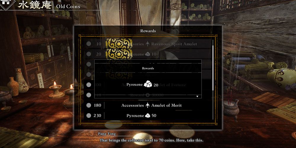 Get Rewards For Old Coins At Shui Jing Retreat In Dynasty Warriors Origins