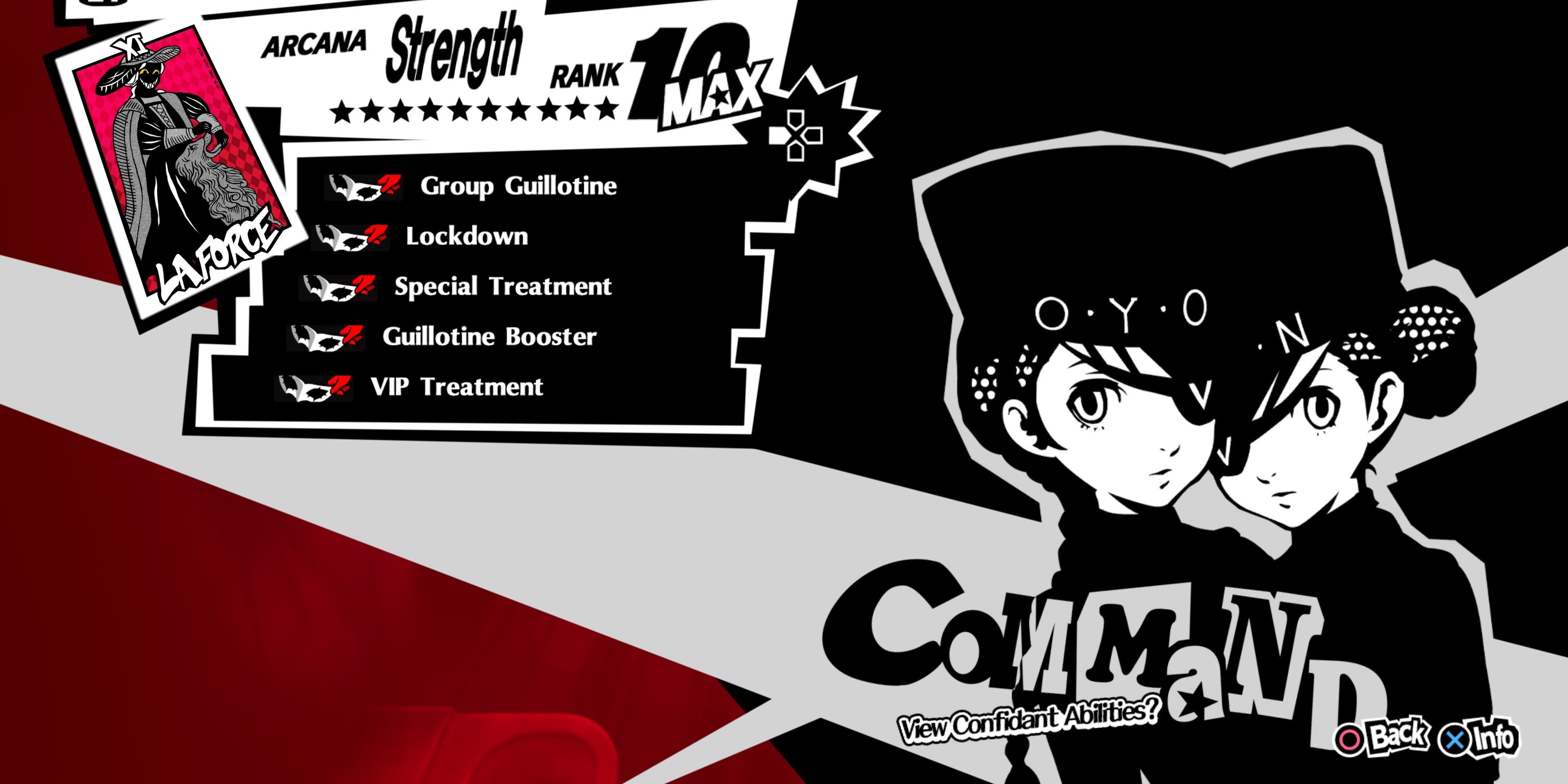 justine and Caroline confidant abilities in Persona 5 royal