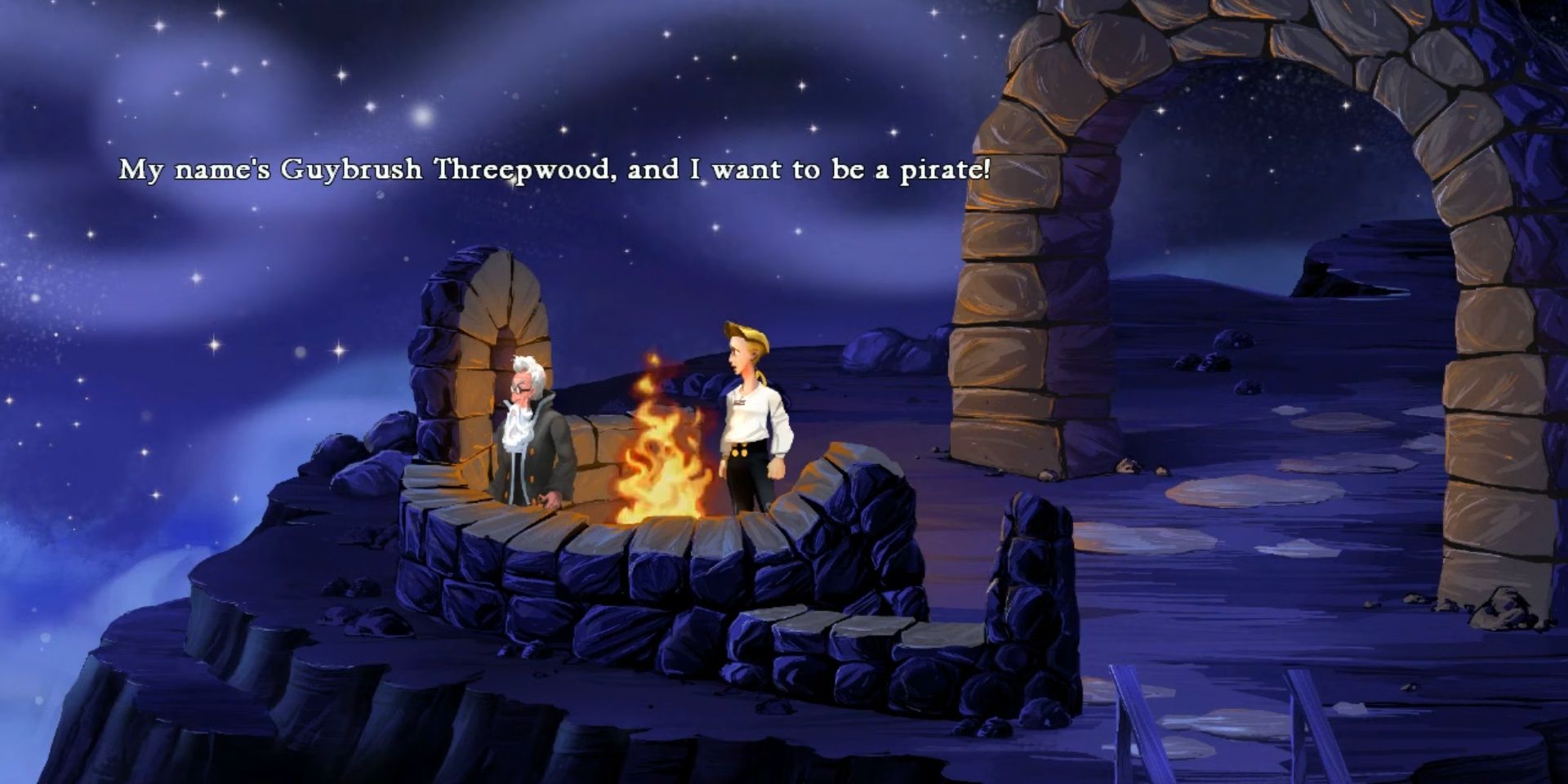 Guybrush introduces himself in The Secret of Monkey Island Special Edition