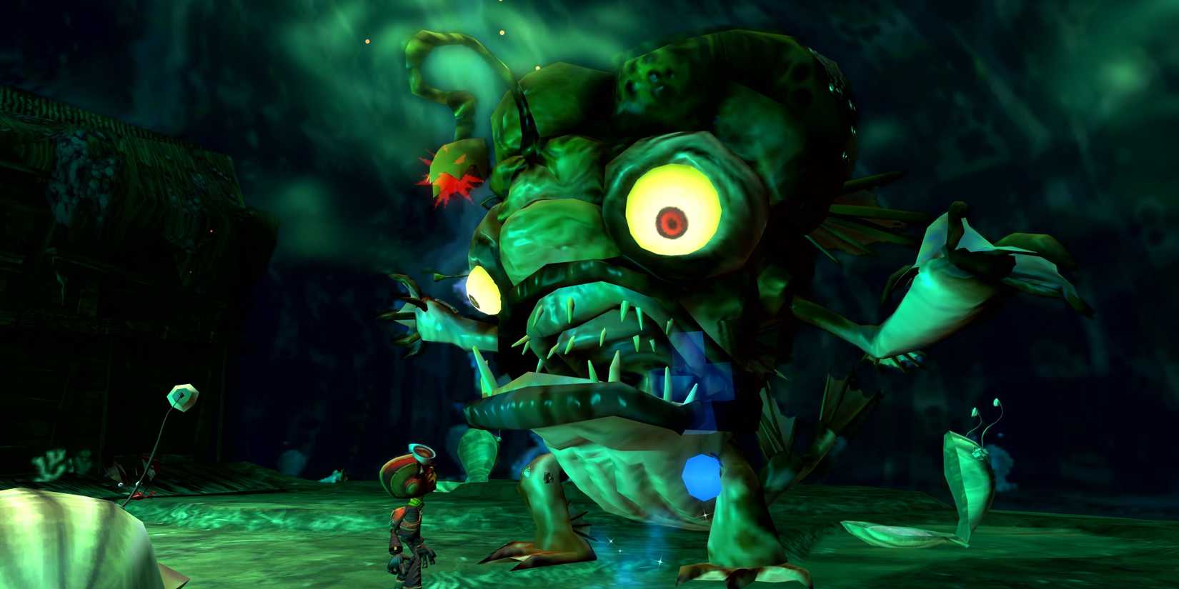 Raz talks to Linda the Lungfish in Psychonauts
