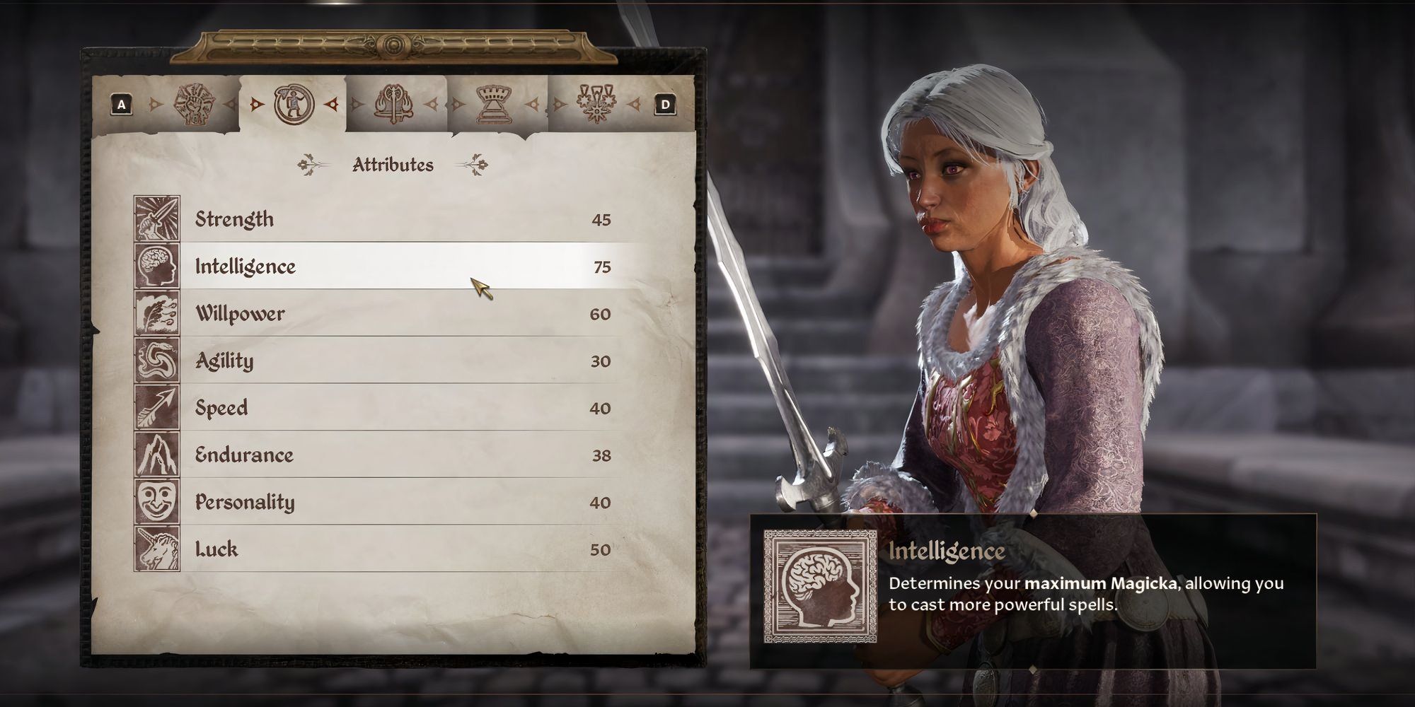 Oblivion Remastered Attributes
