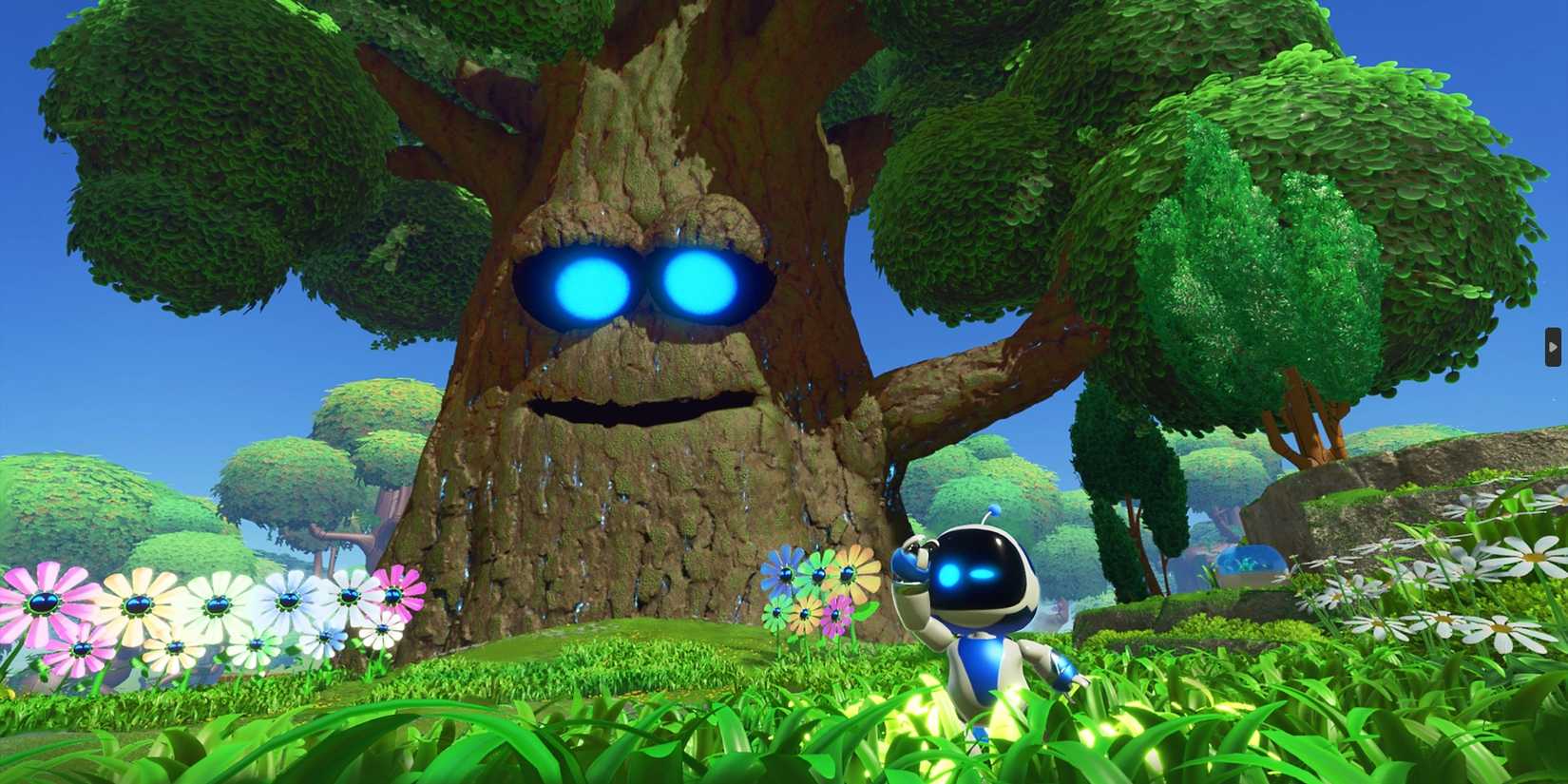 Astro Bot and Papa Tree in Astro Bot