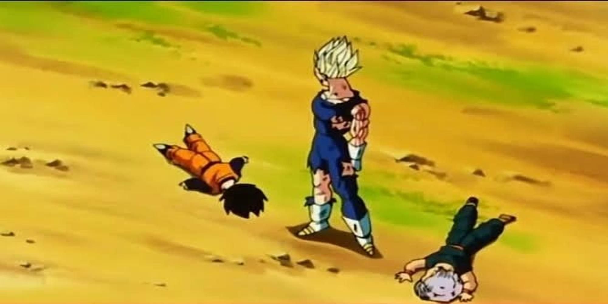 Vegeta knocked trunks and Gotenks