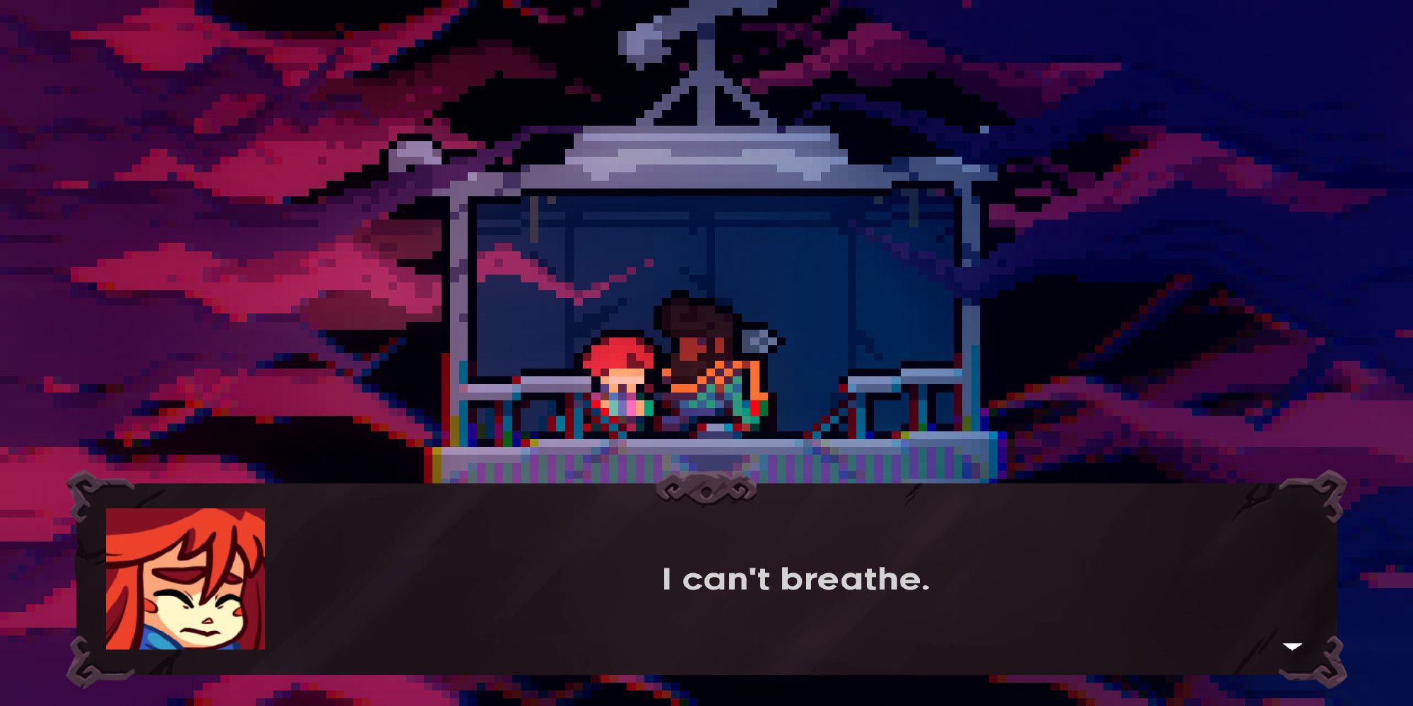 Celeste Madeline having a panic attack