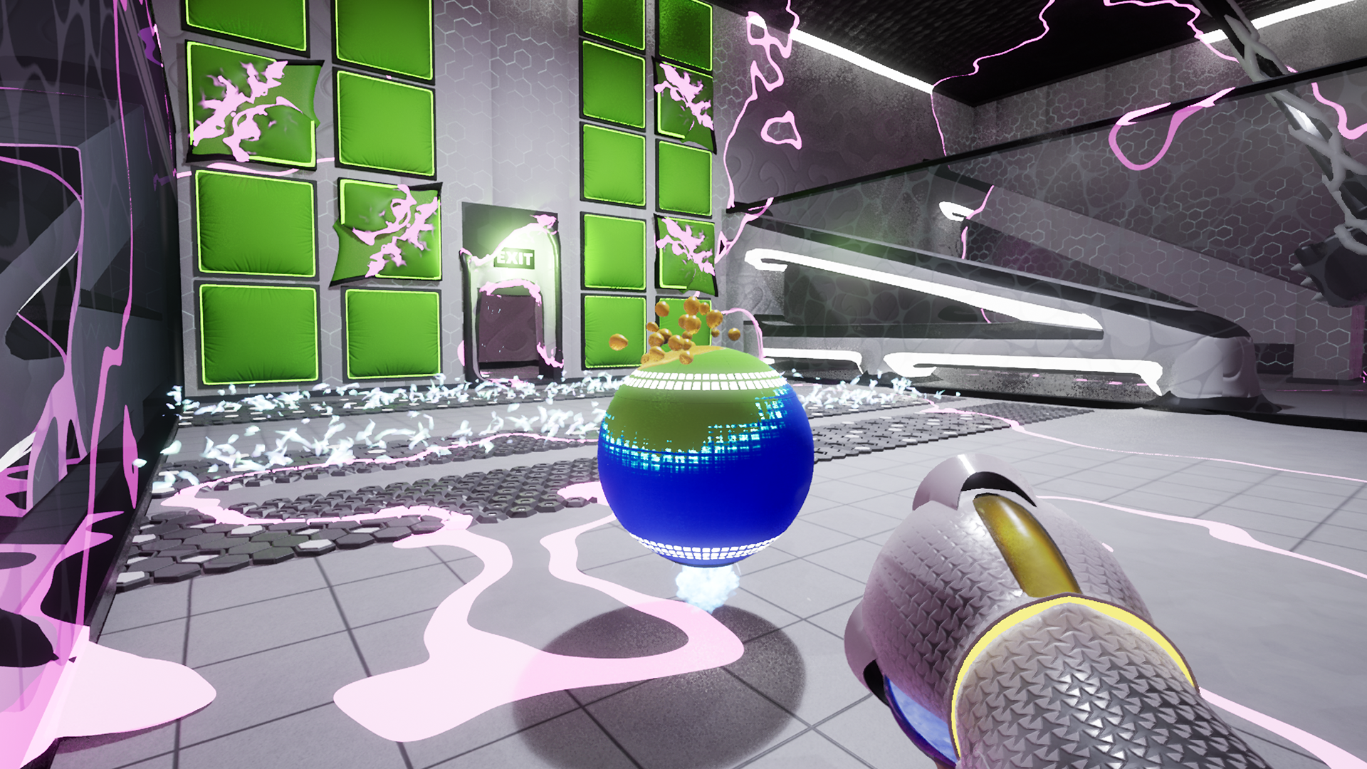 ChromaGun 2 green wall