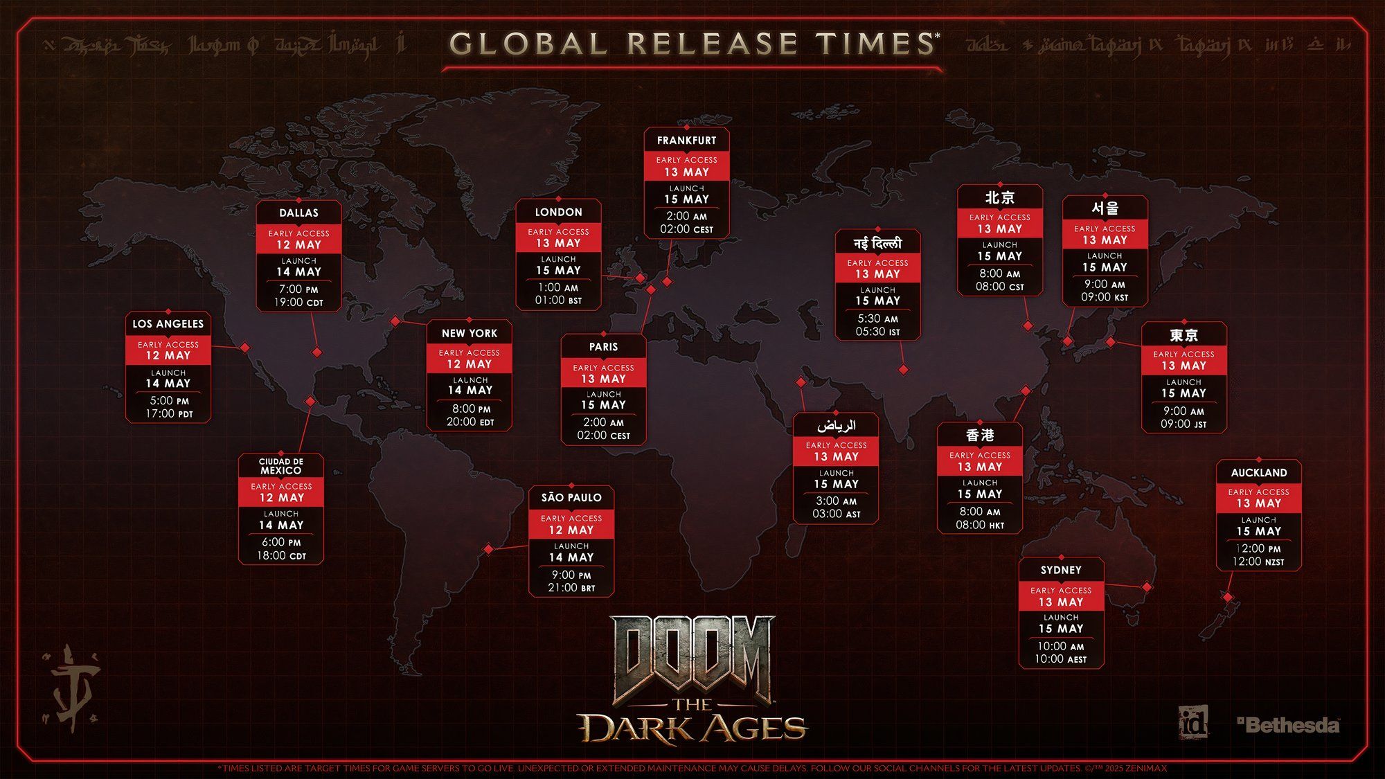 DOOM: The Dark Ages Release Times