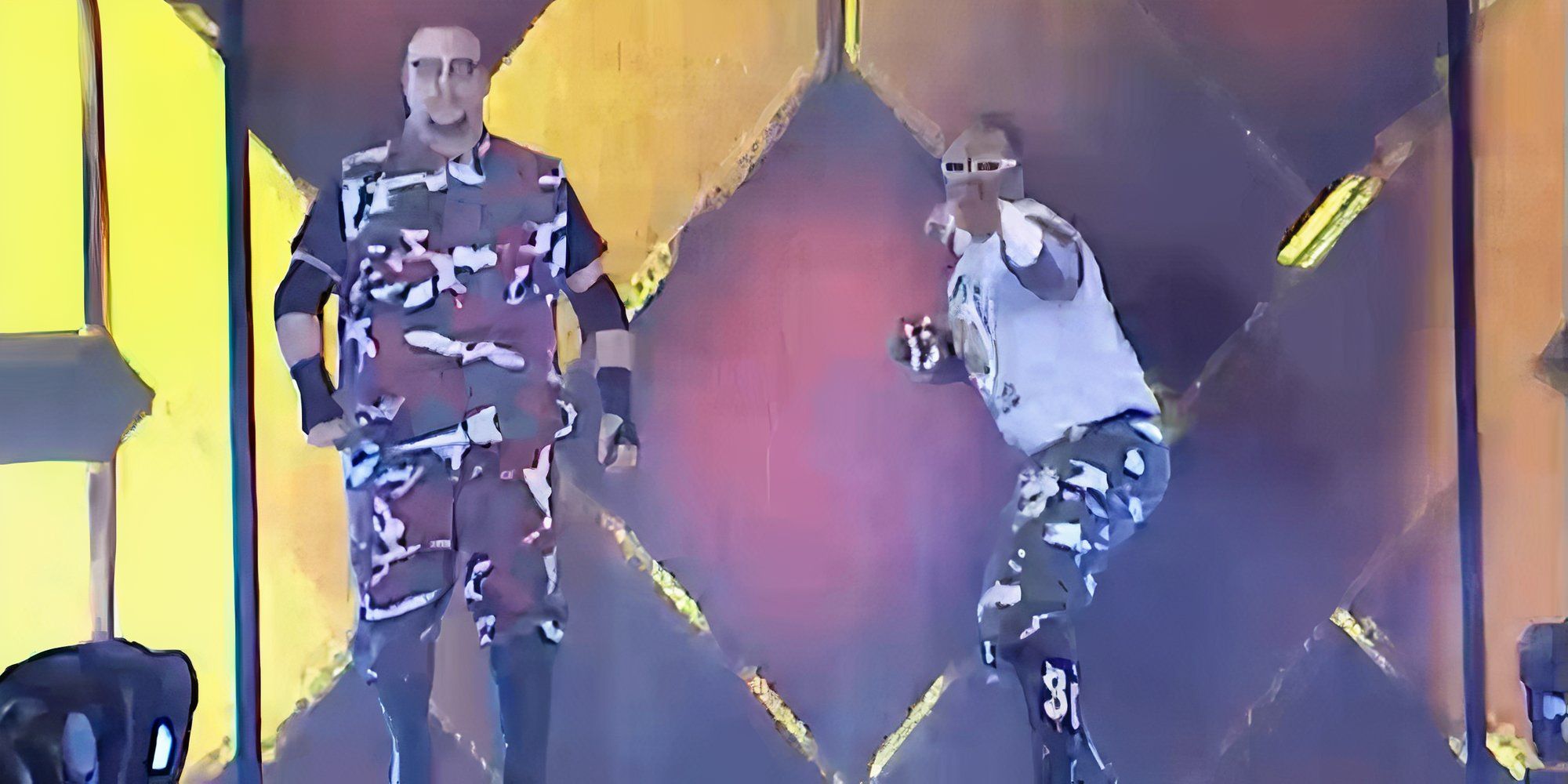 The Dudley Boy make their entrance for their WrestleMania 17 TLC match.