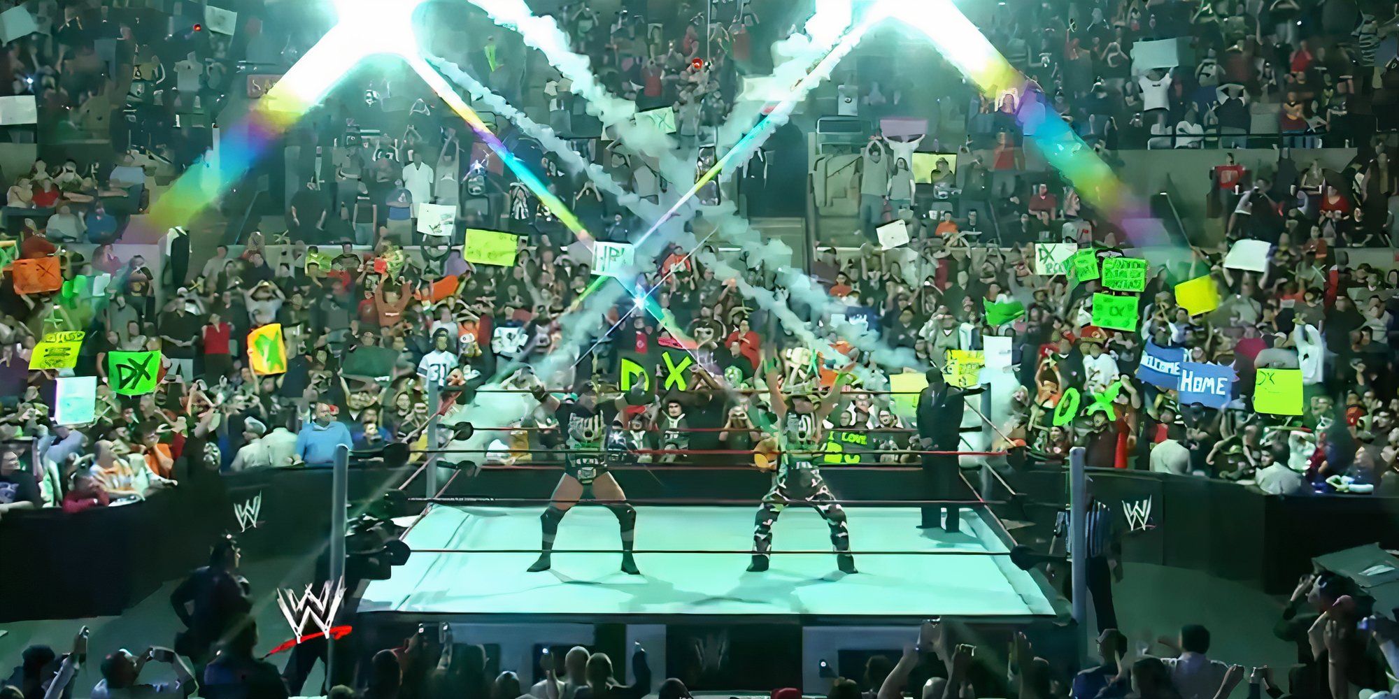 D-Generation X make their entrance for their WWE Tag Team Championship bout against Jeri-Show at TLC 2009.