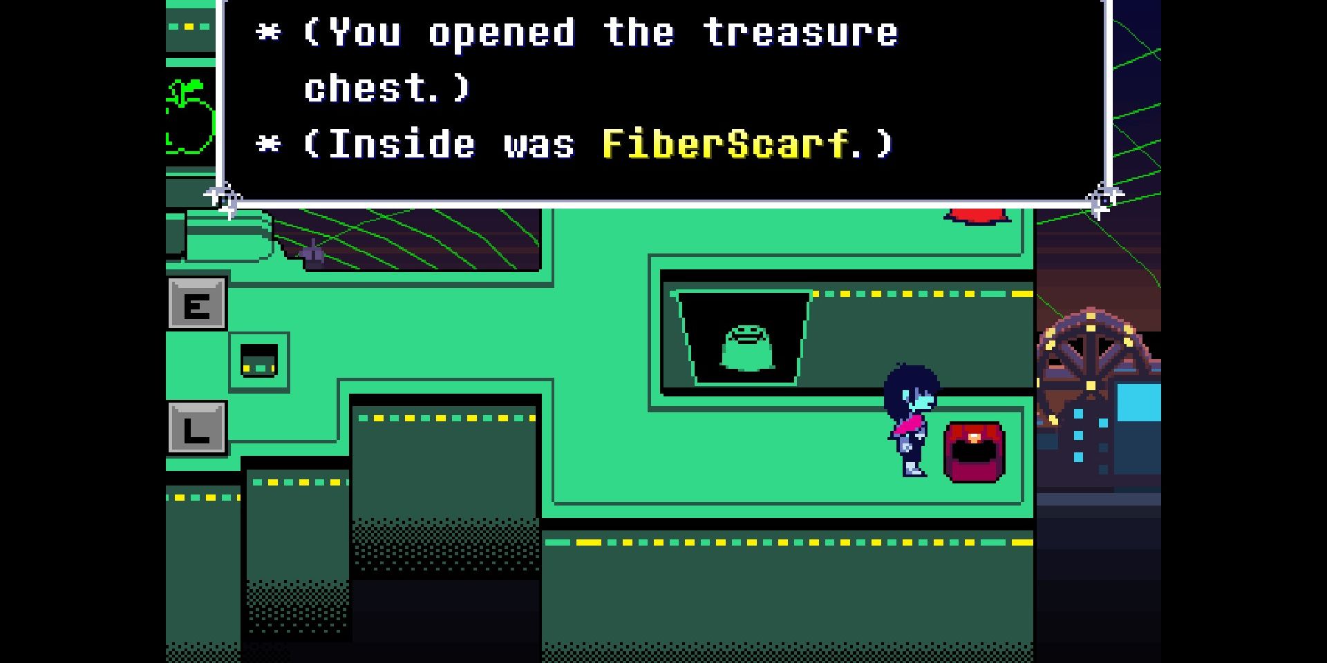 Image of the Fiber Scarf in Deltarune.