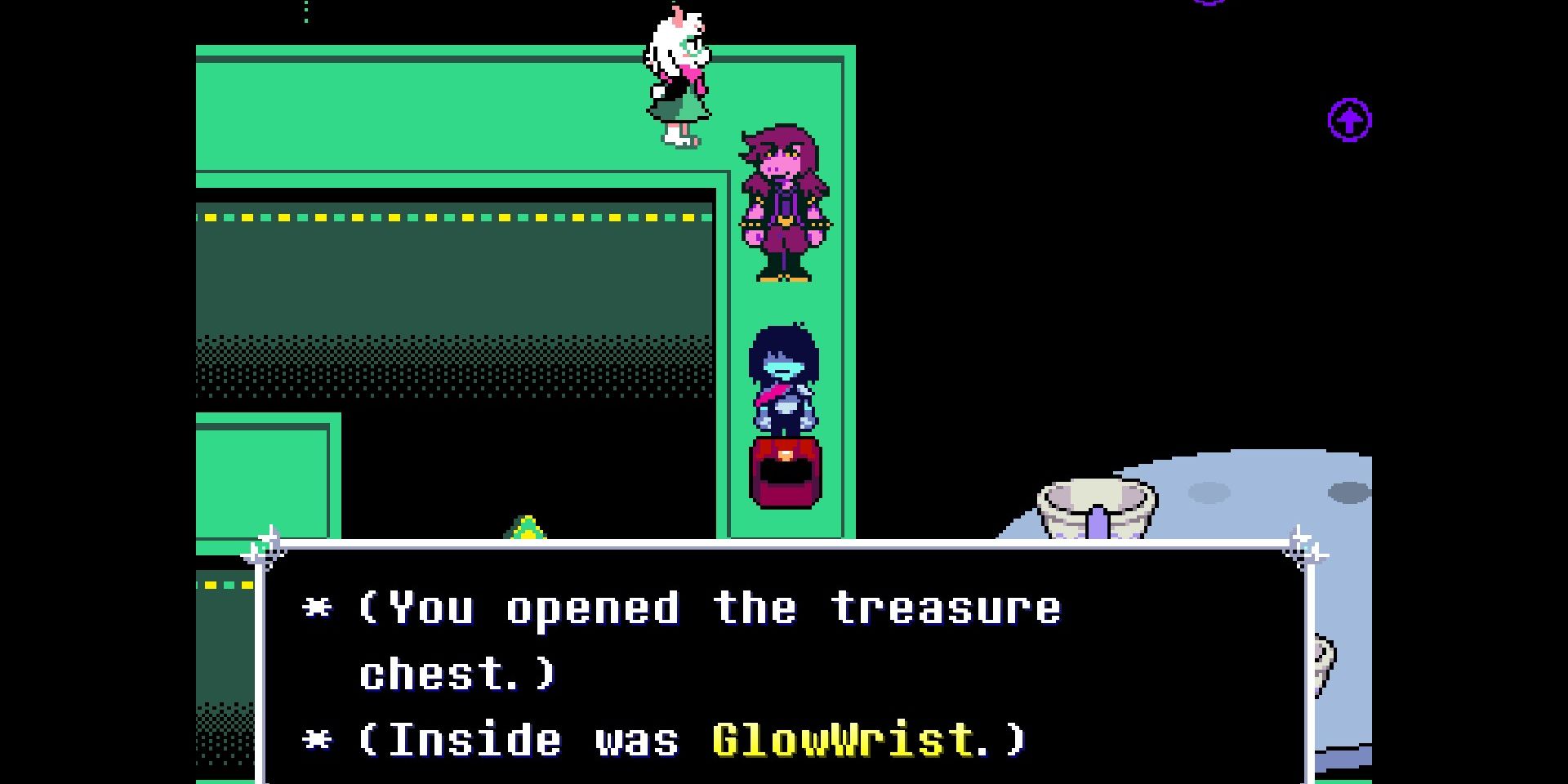 Screenshot of the Glow Wrist in Deltarune.