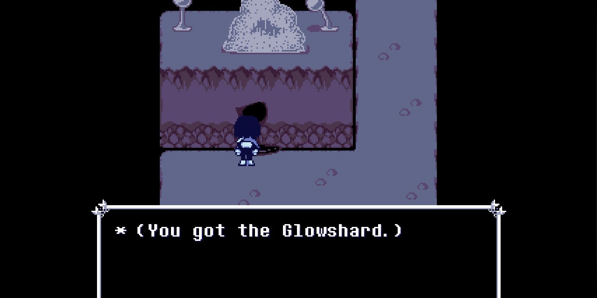 Screenshot of Glowshard #1 in Deltarune.