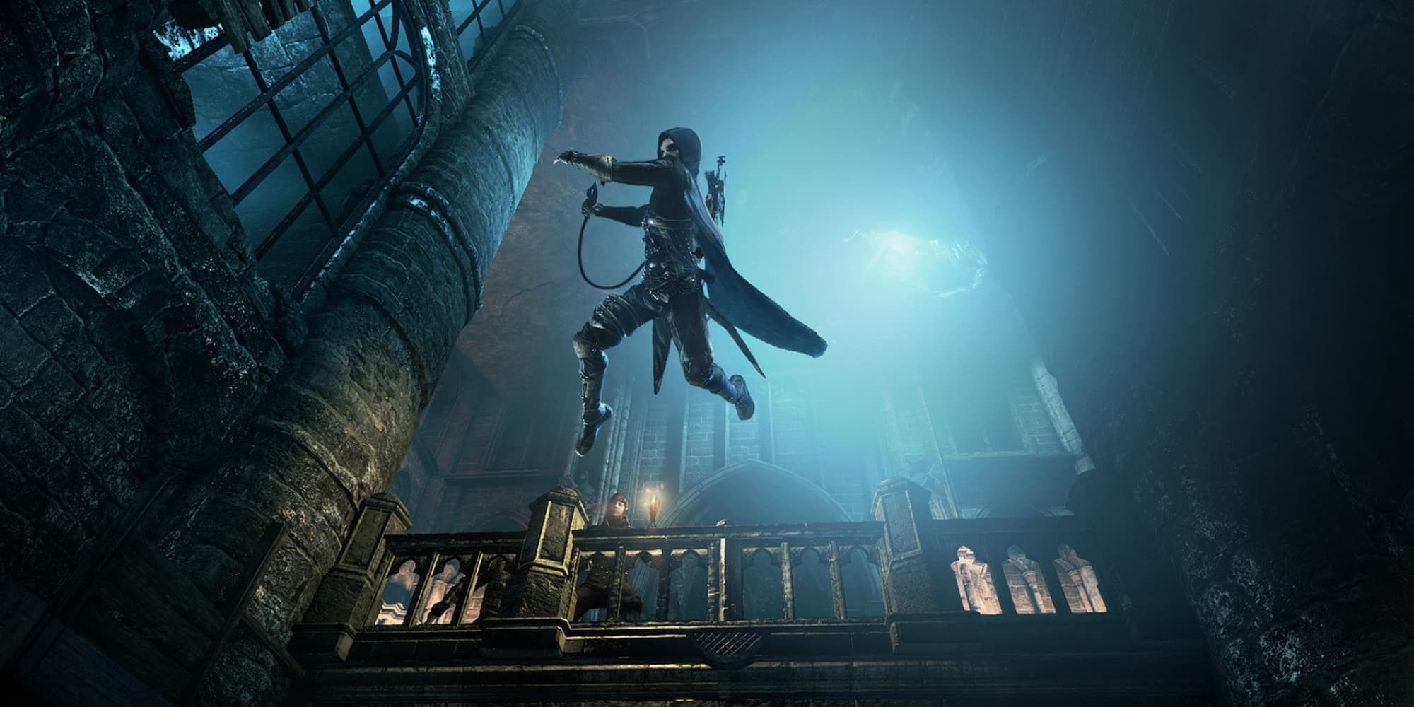 Jumping from a Balcony in Thief