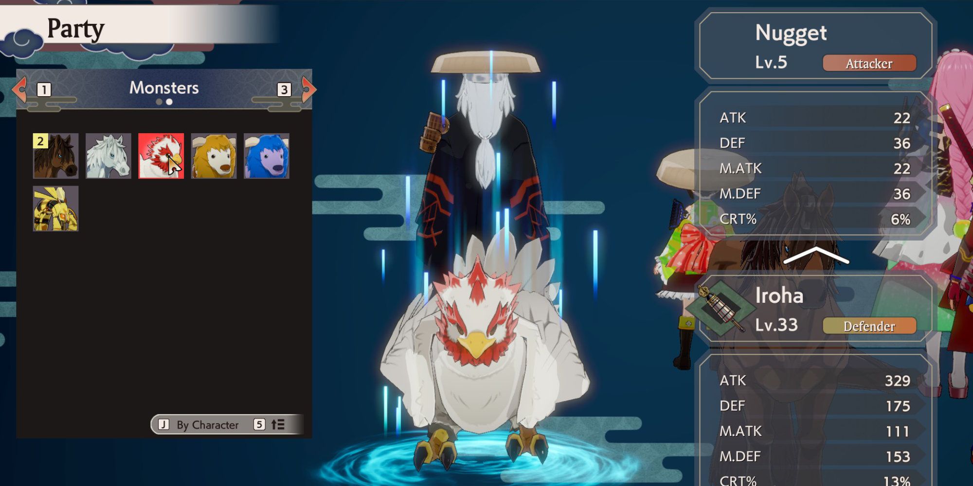 A Cluckadoo named "Nugget" in Rune Factory: Guardians of Azuma.