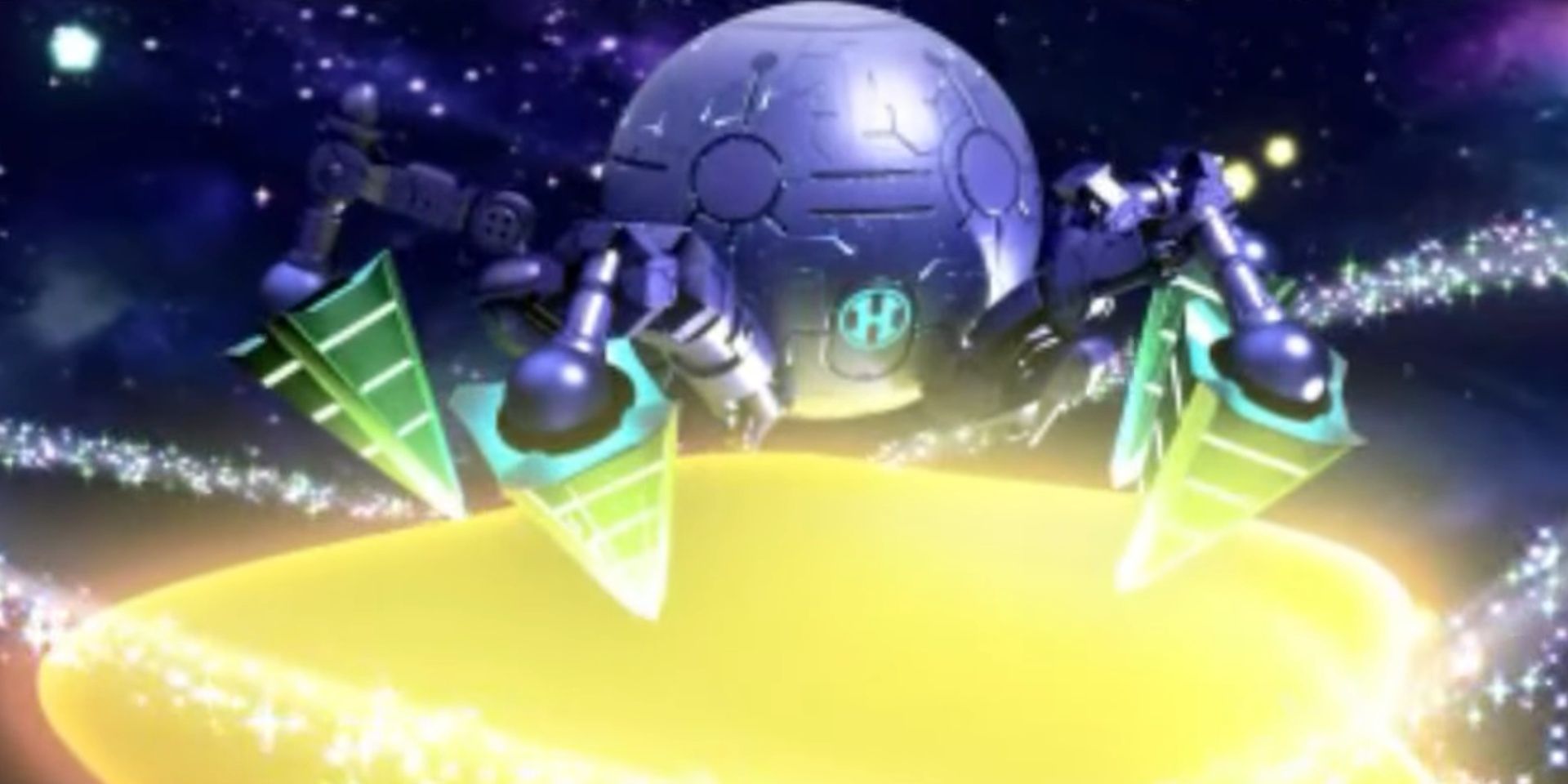 Haltman Works attacks Popstar in Kirby: Planet Robobot