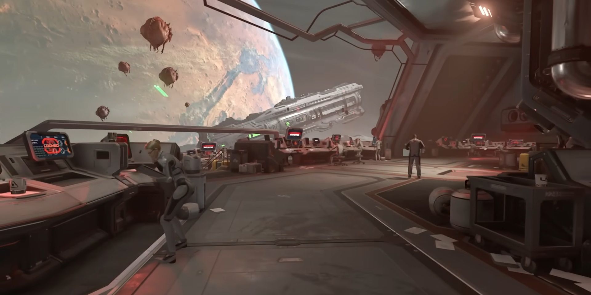The Slayer walks through a UAC ship in Doom Eternal