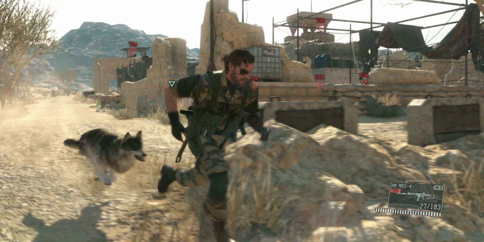 Snake and D-Dog in Metal Gear Solid 5