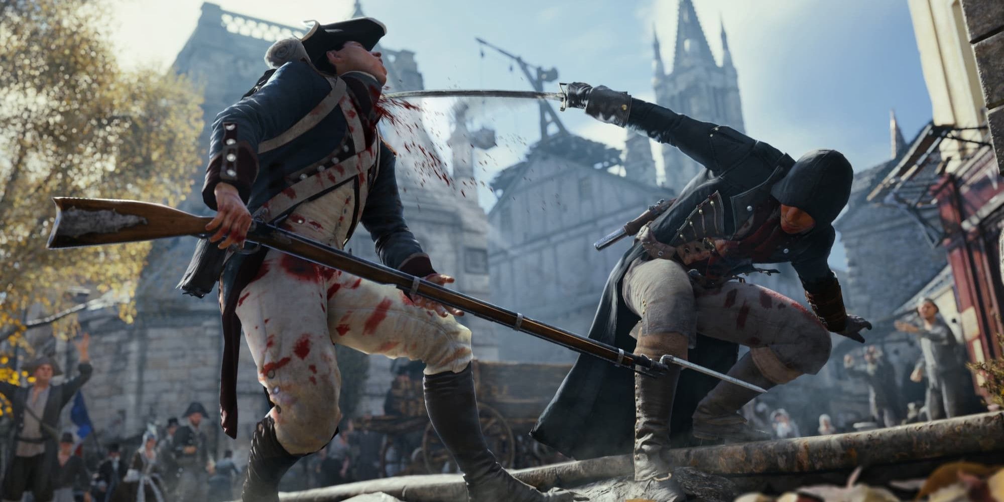 Taking Down a Soldier in Assassin's Creed Unity
