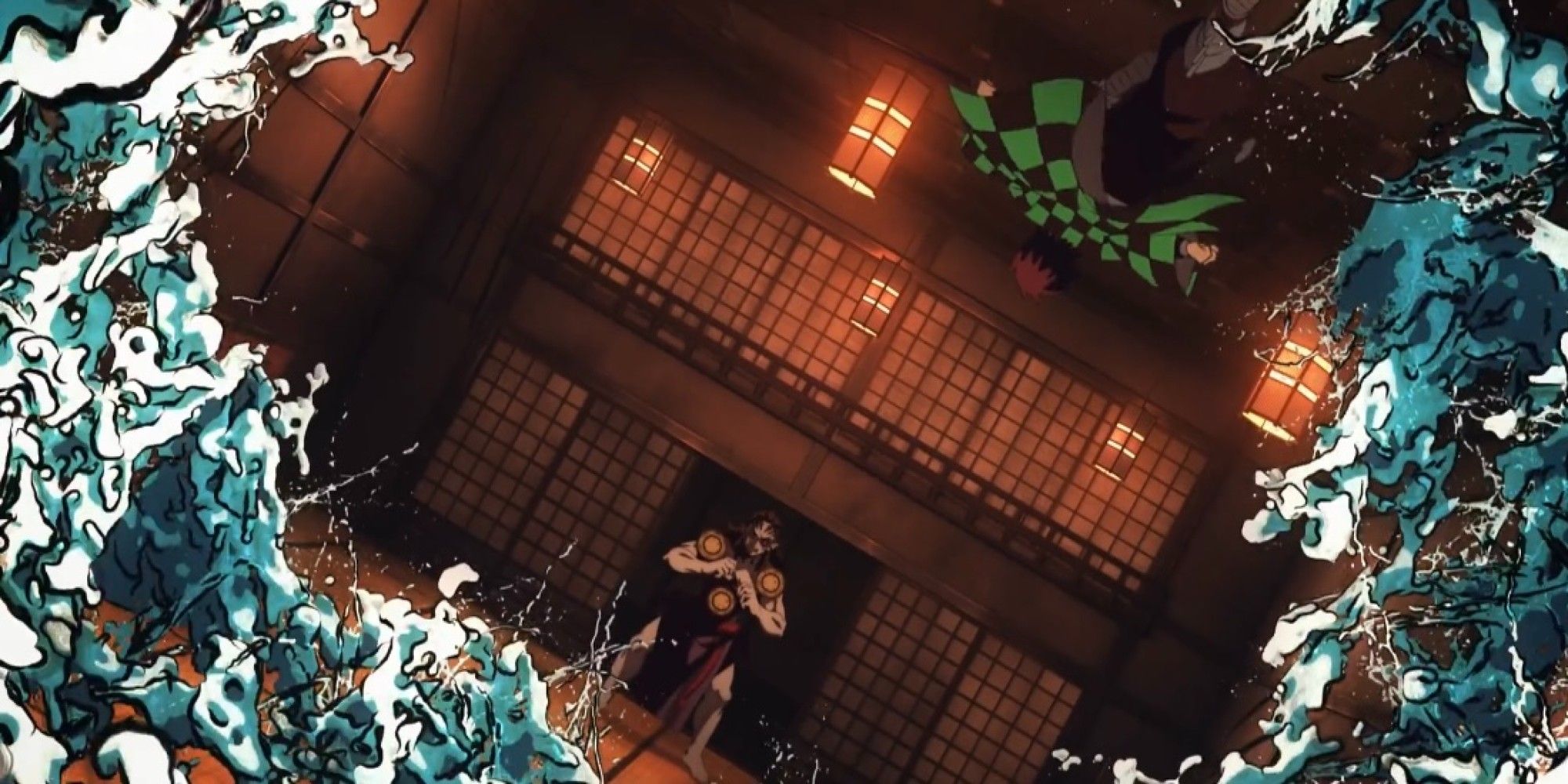 Tanjiro and Kyogai from Demon Slayer