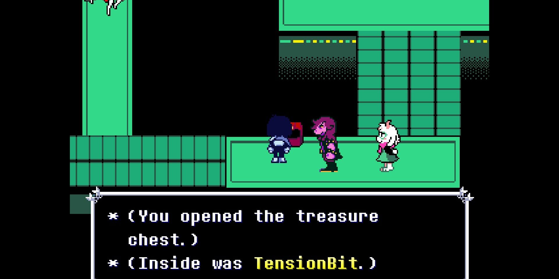 Screenshot of the Tension Bit in Deltarune.