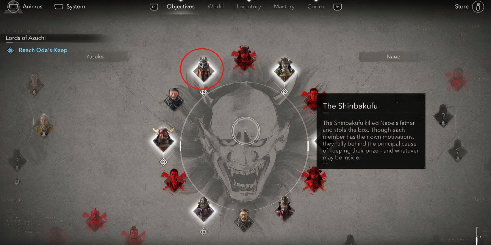 Selecting the Fox in Assassins Creed Shadows