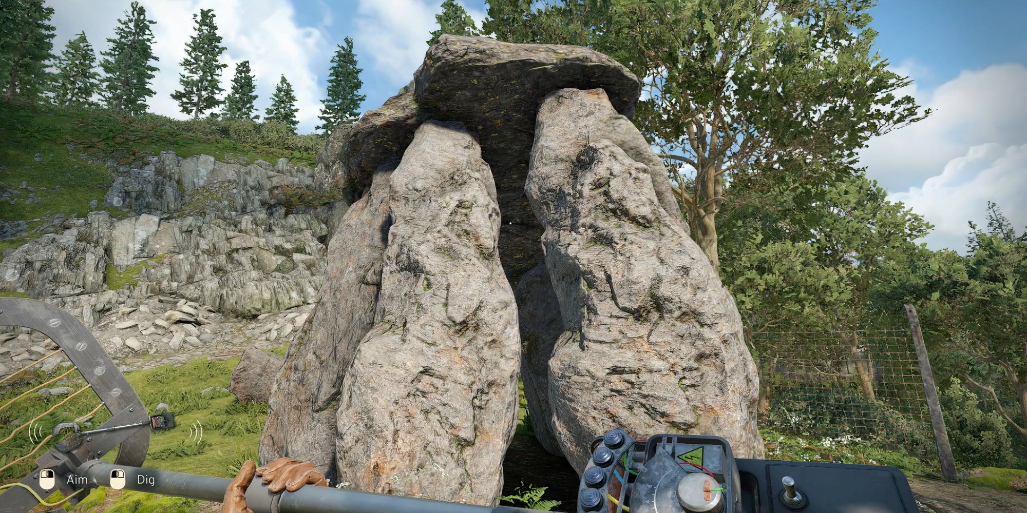 A stone monument from Atomfall.