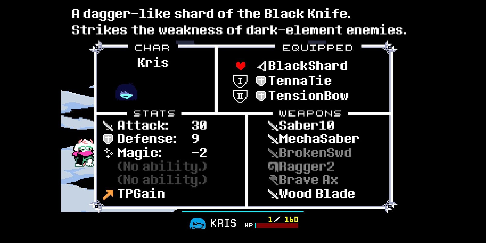 Ejemplo del arma del fragmento negro ganado del caballero