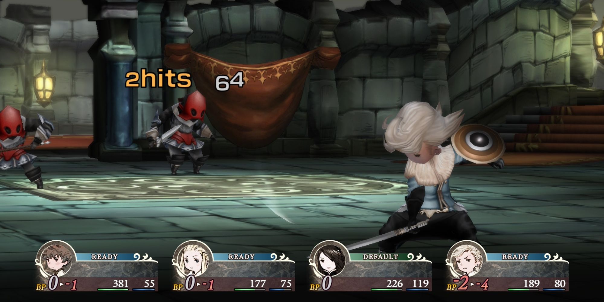 Bravely Default HD combat