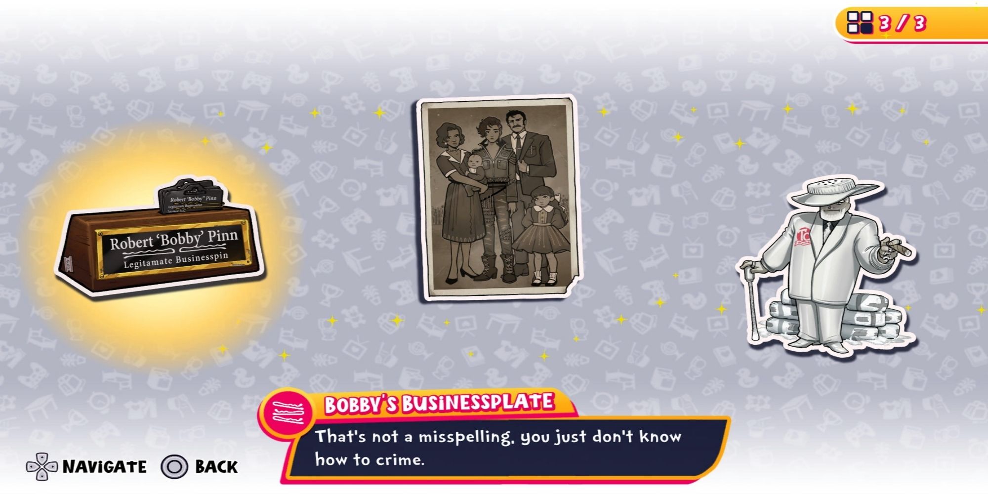     A picture of the collectibles for the dateable Bobby Pinn in the game Date Everything!