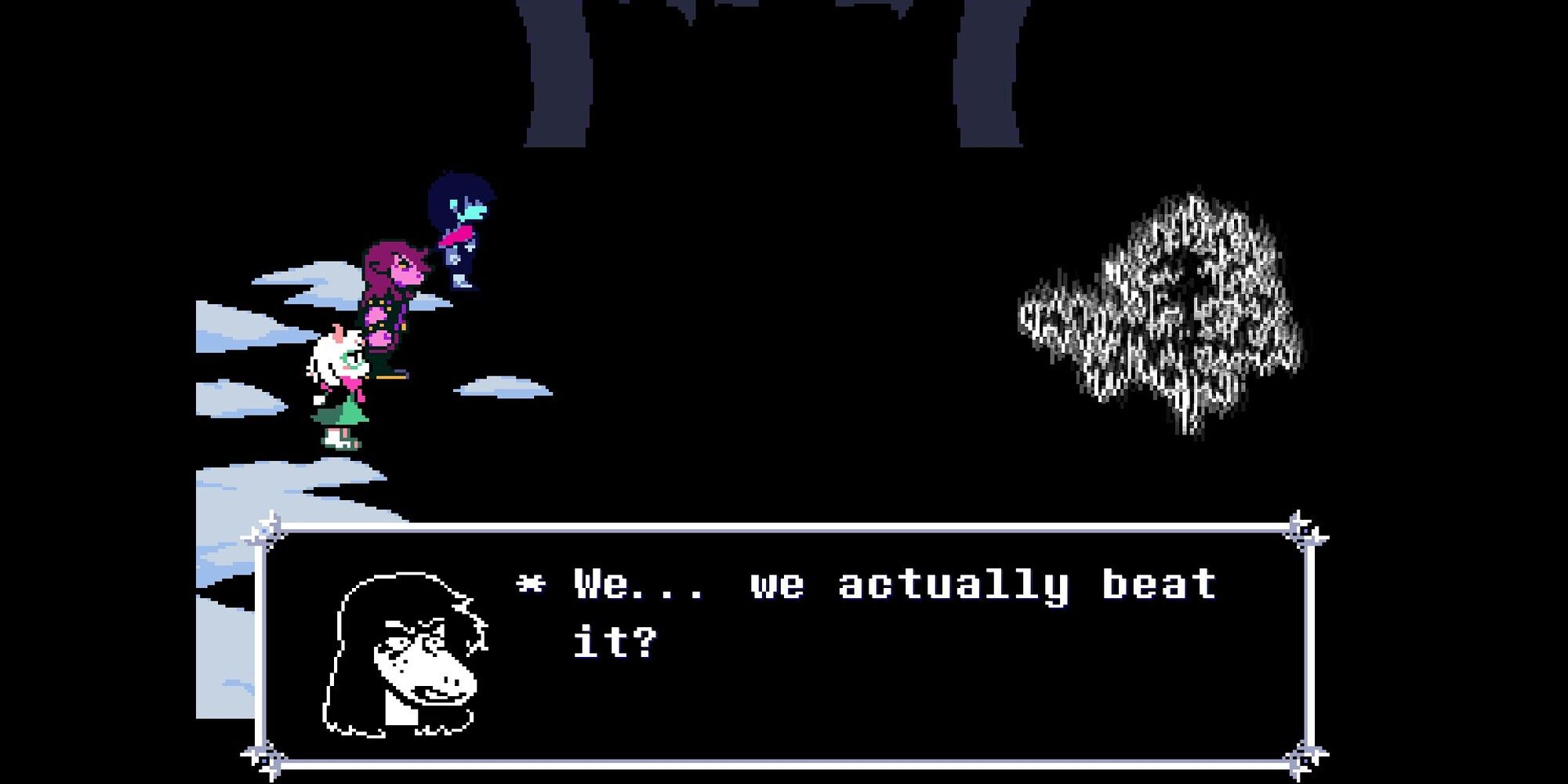 El dialouge al vencer al caballero rugiente