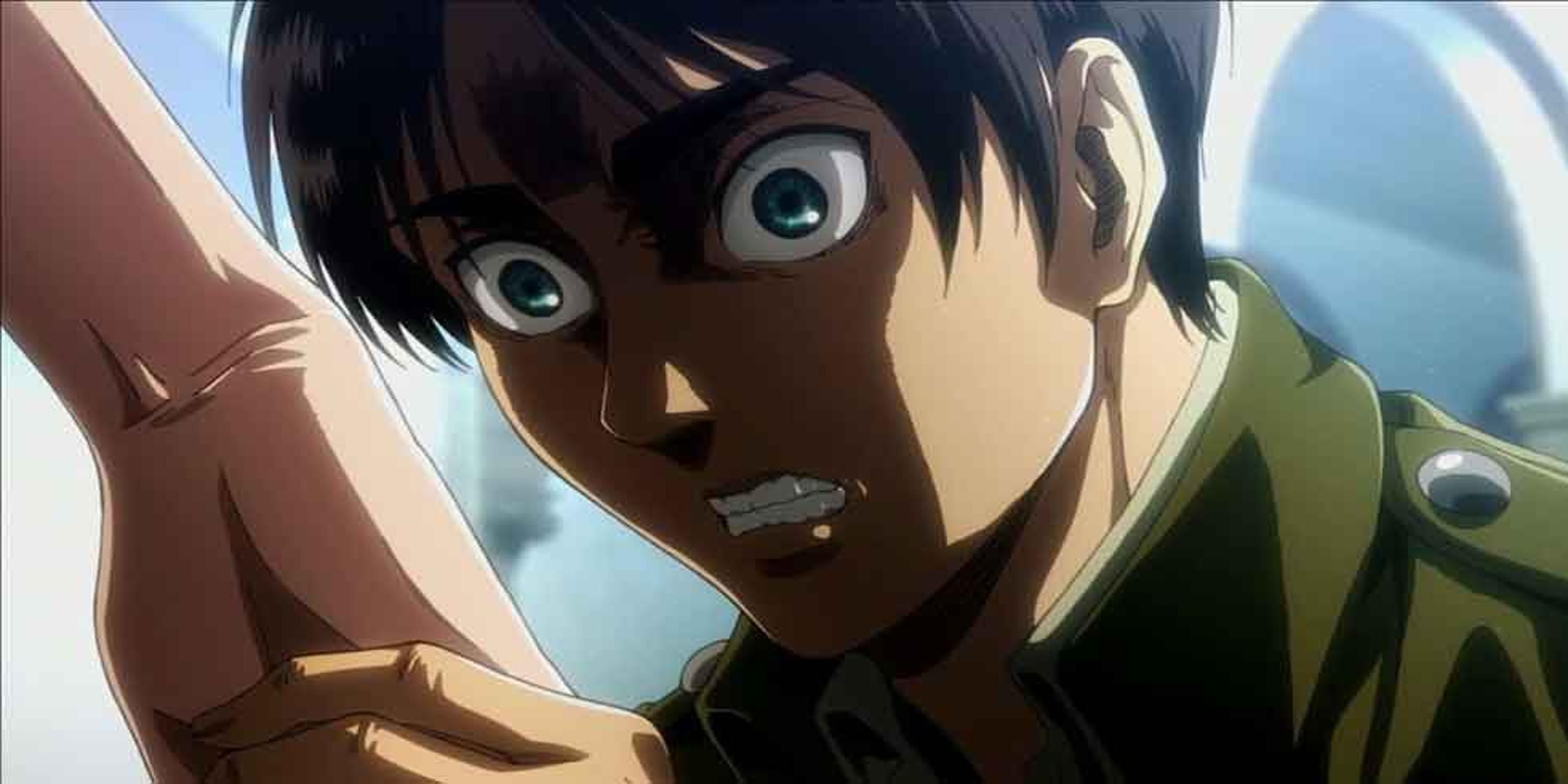 Eren touchiong Historias hand from Attack On Titan
