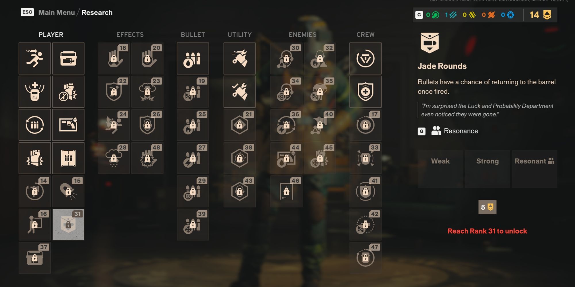 FBC Firebreak Best Research Perks Jade Rounds
