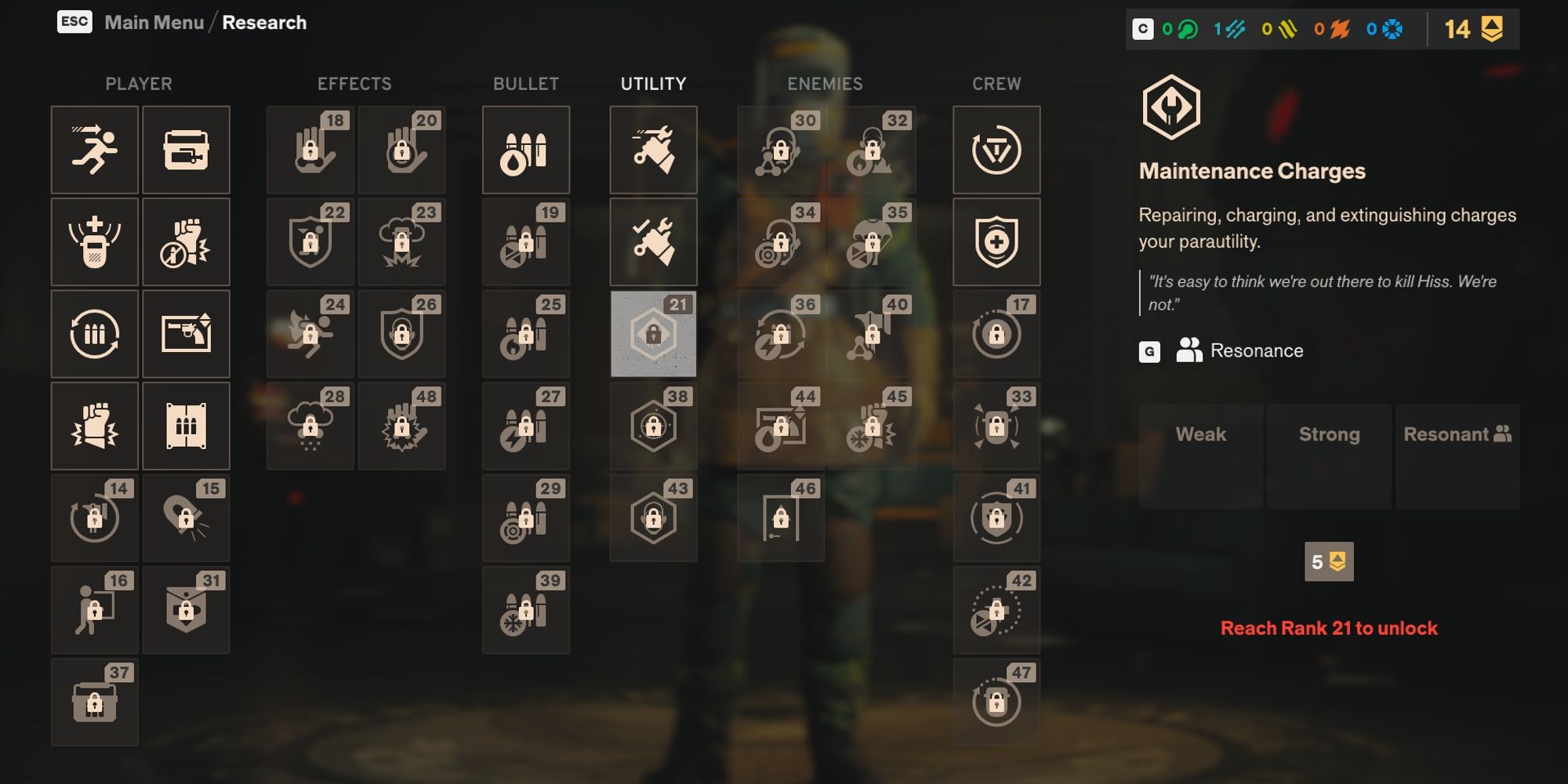 FBC Firebreak Best Research Perks Maintenance Charges