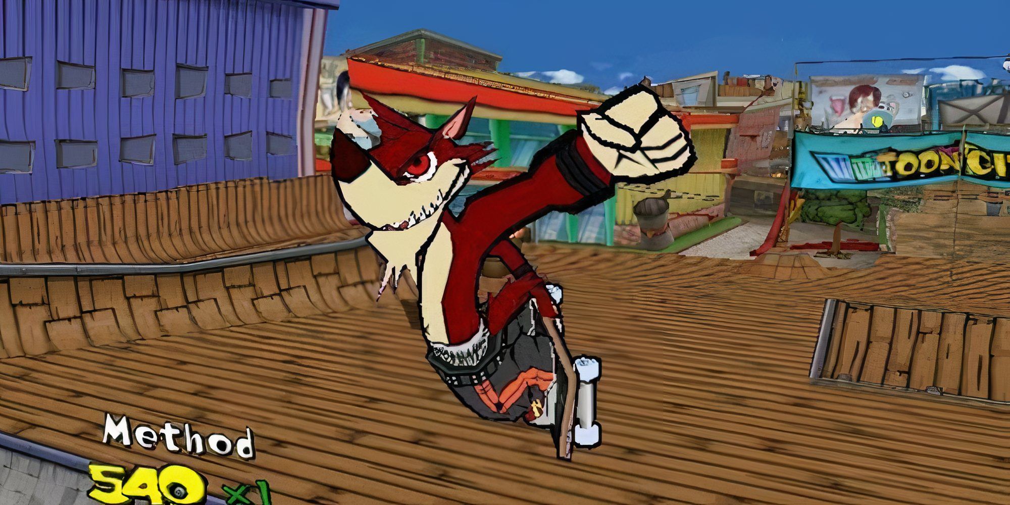 A screenshot from the 2003 video game Go! Go! Hypergrind