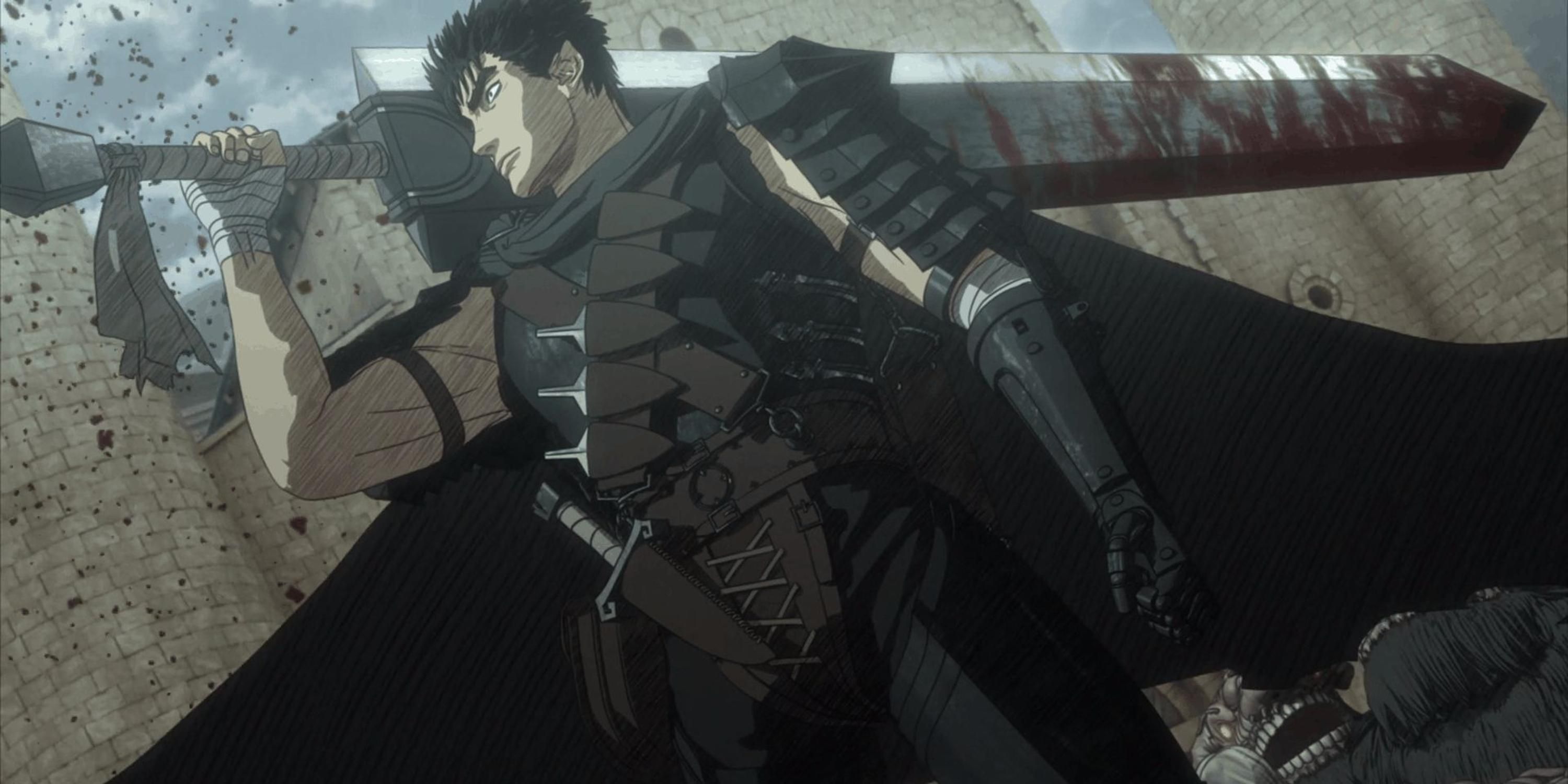 Guts holding Dragon Slayer from Berserk