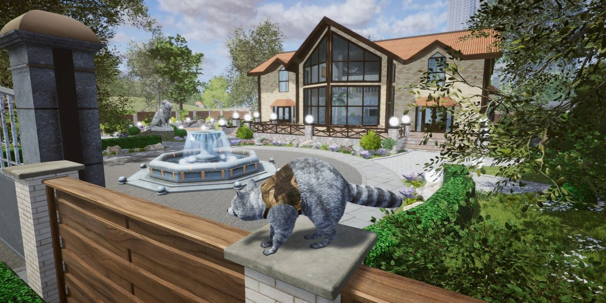 Hanging Out Outside of a Large House in Wanted Raccoon