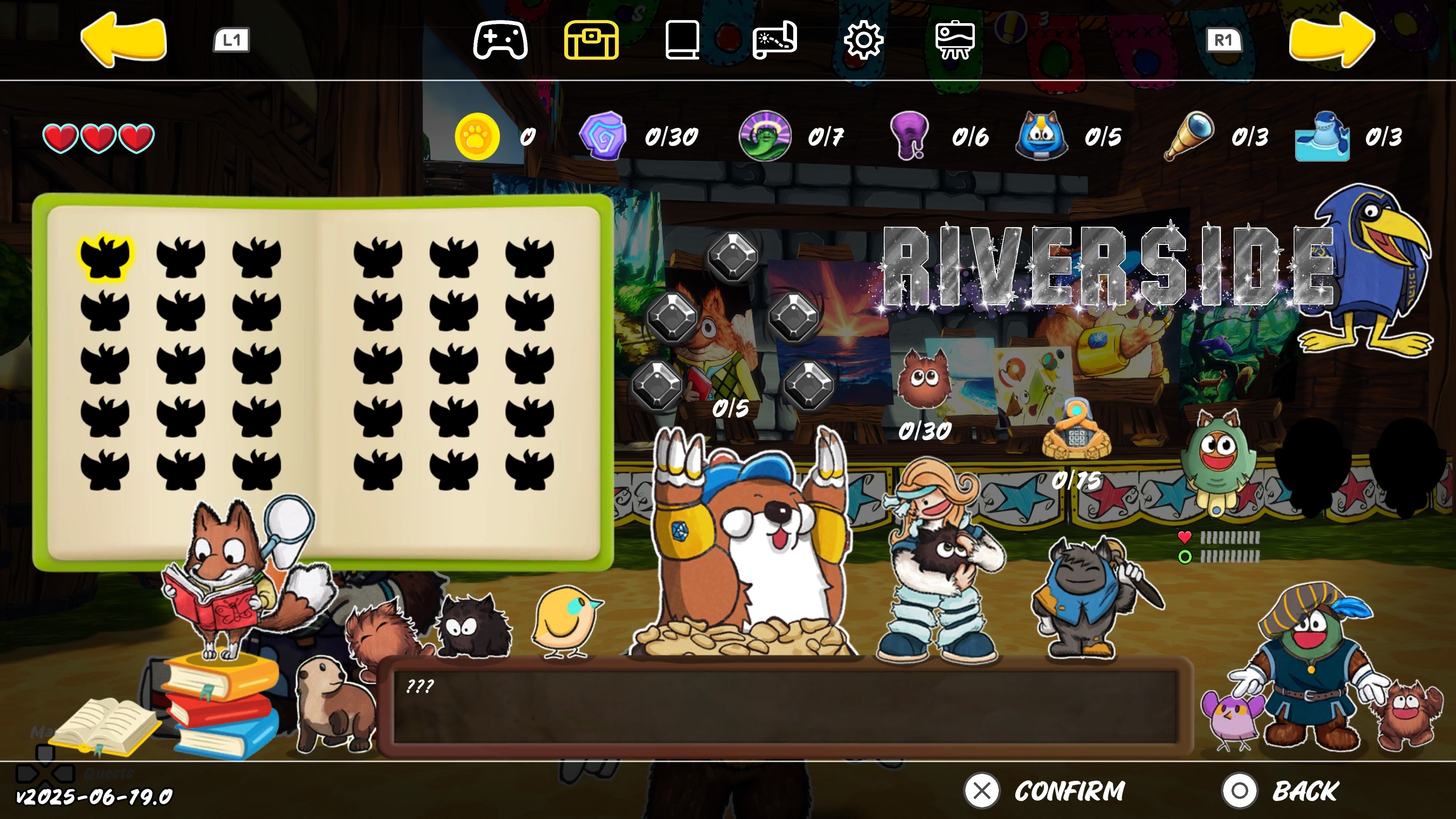 Ruffy And The Riverside Collect-A-Thon menu