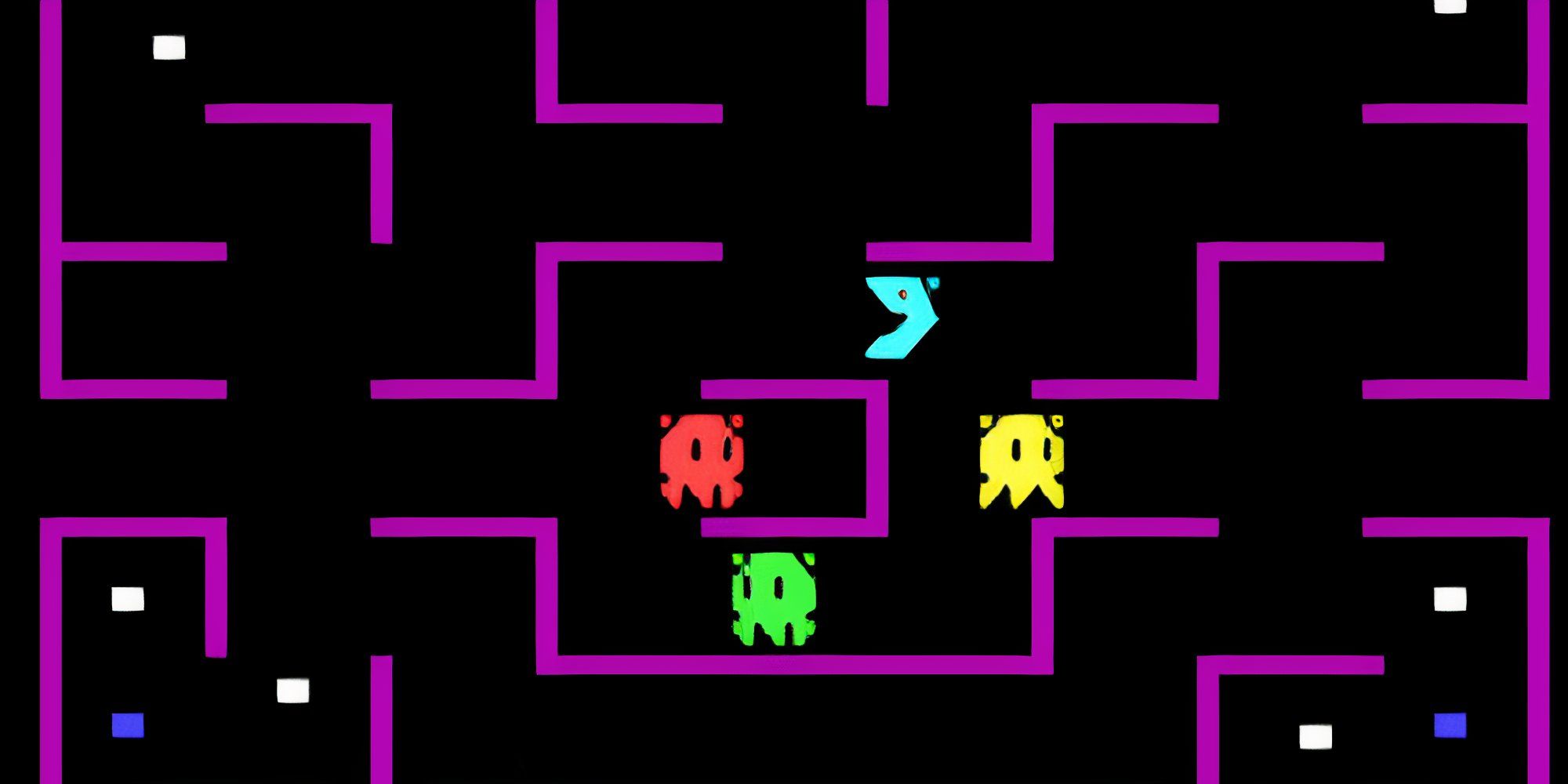 A screenshot from the 1981 video game K.C. Munchkin.