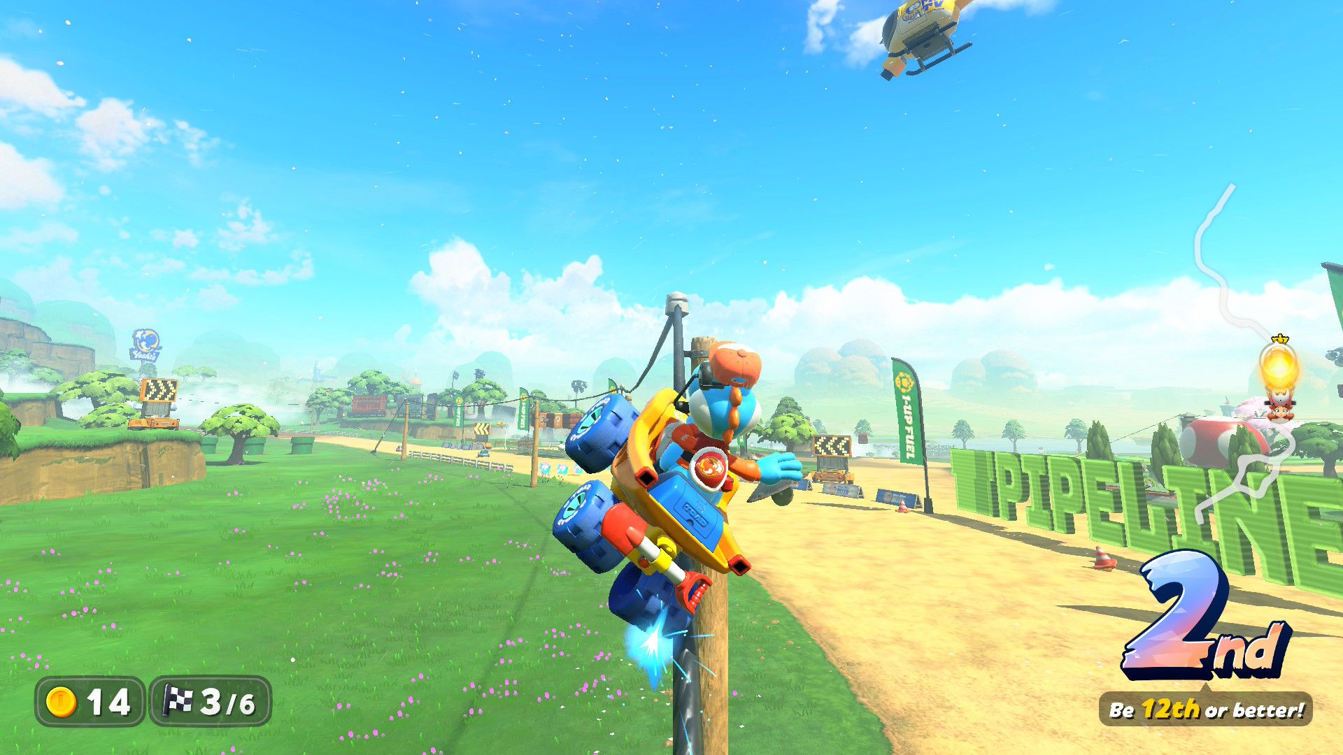 Mario Kart World rail grind