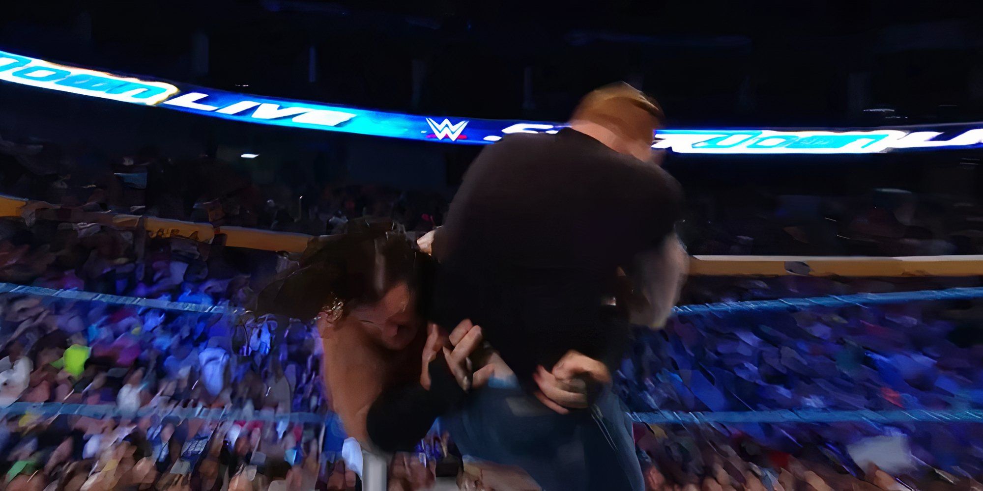 Rhyno hits The Gore on Heath Slater.