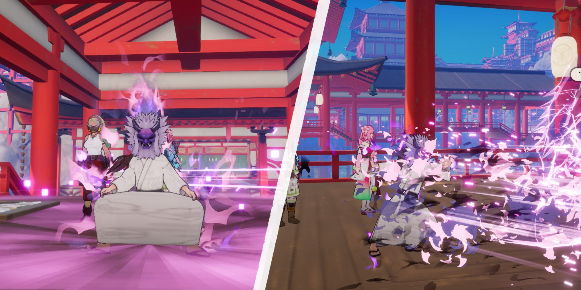 Using Sumo Stomp with the Sacred Mask in Rune Factory: Guardians of Azuma.