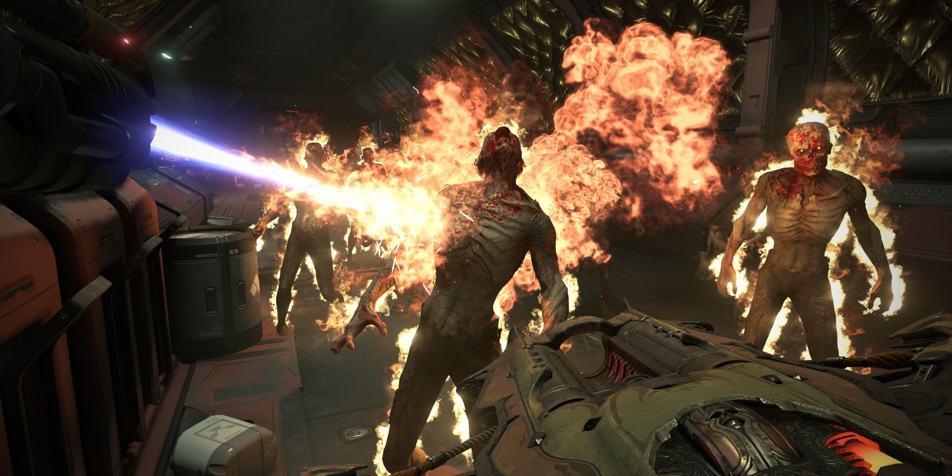 Flame belch and Ballista in Doom Eternal