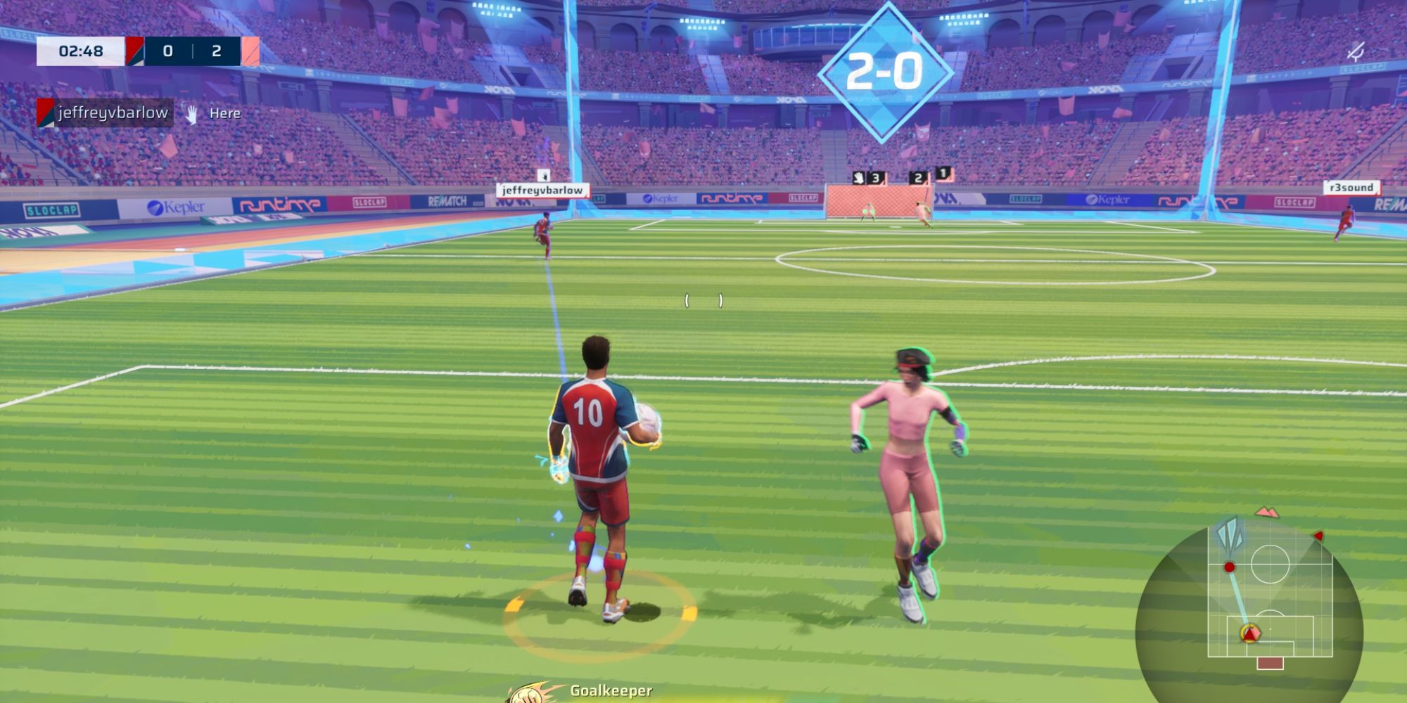 The Goalkeeper Is The Main Facilitator In Rematch's 3v3 Mode