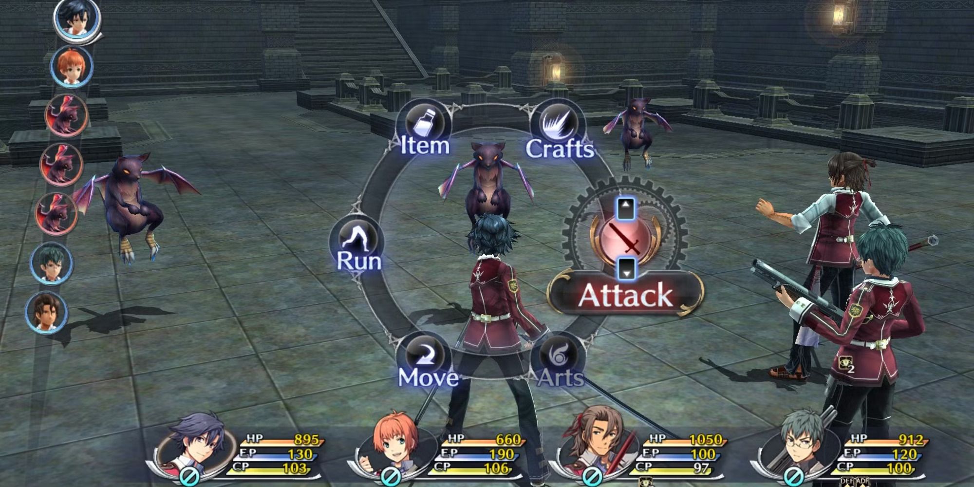 Trails of Cold Steel Combat gameplay