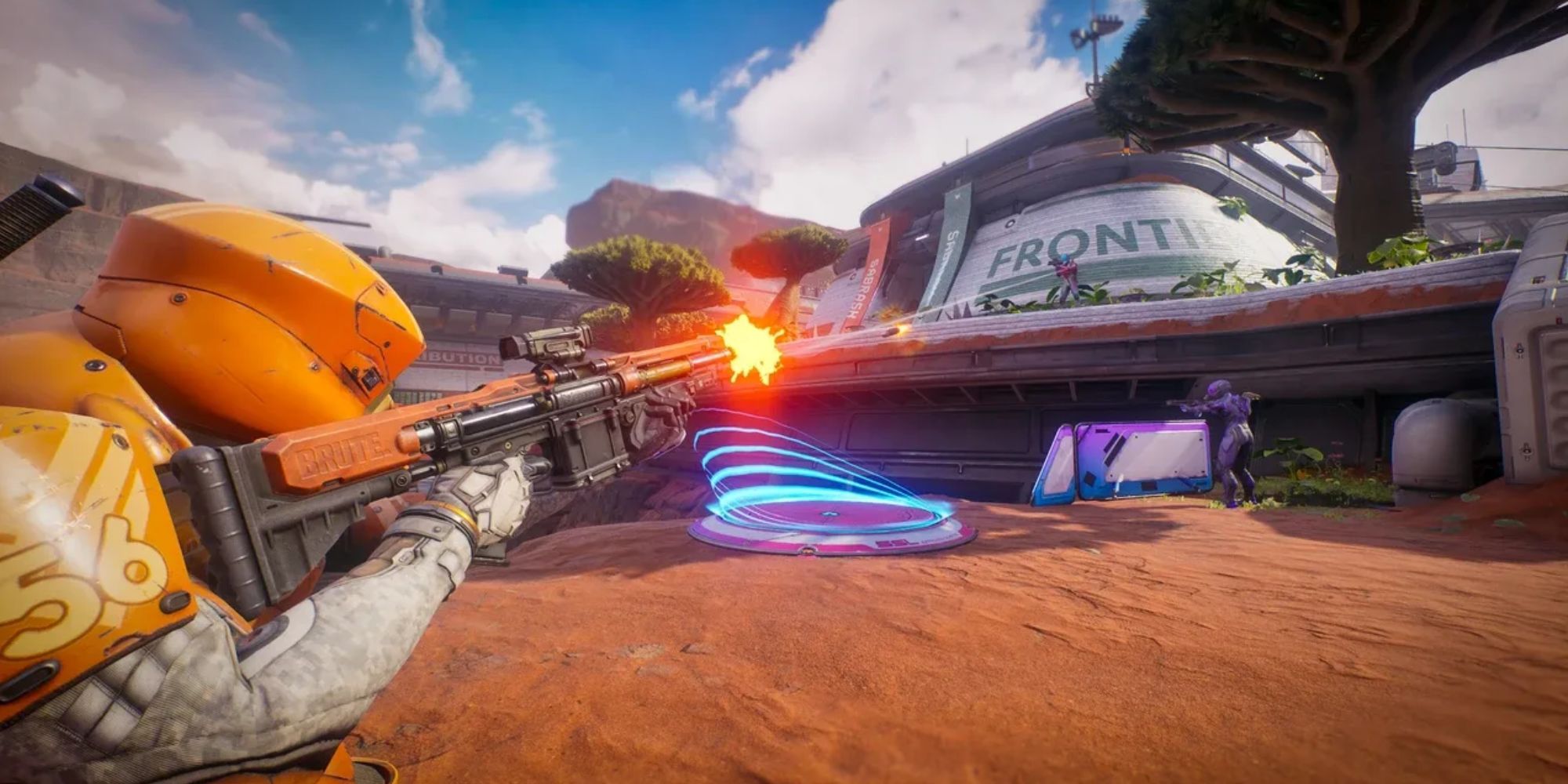 Combat gameplay from Splitgate 2.