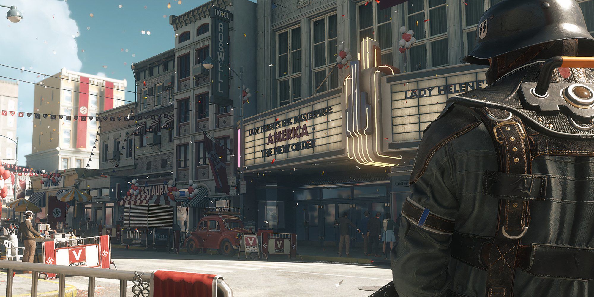 wolfestein 2 new colossus b.j. blazkowizc protagonist standing in the outdoors